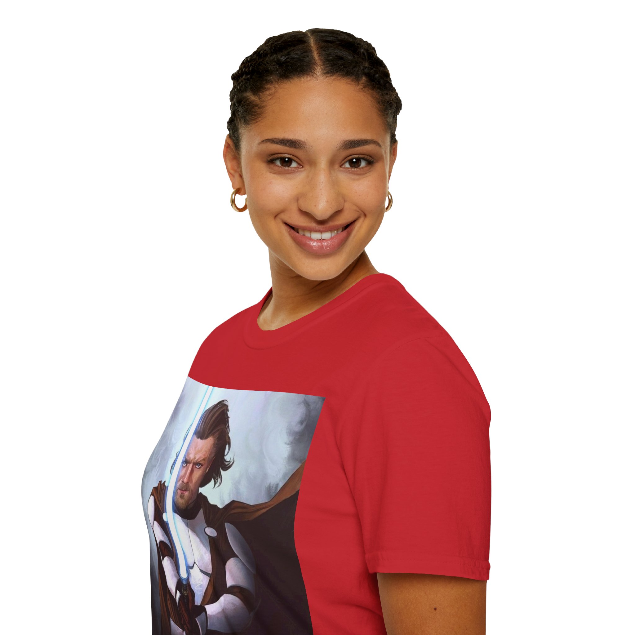 Obi‑Wan Kenobi Jedi Master Blue Saber Graphic Tee - Image 33