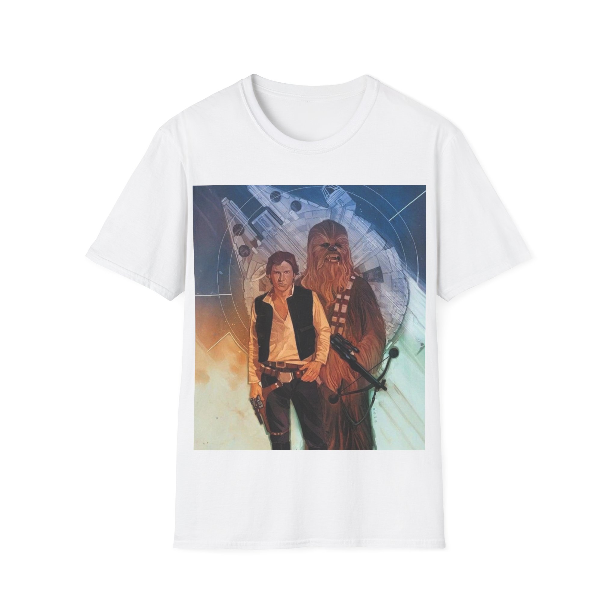 Han Solo & Chewbacca Millennium Flight Graphic T‑Shirt - Image 11