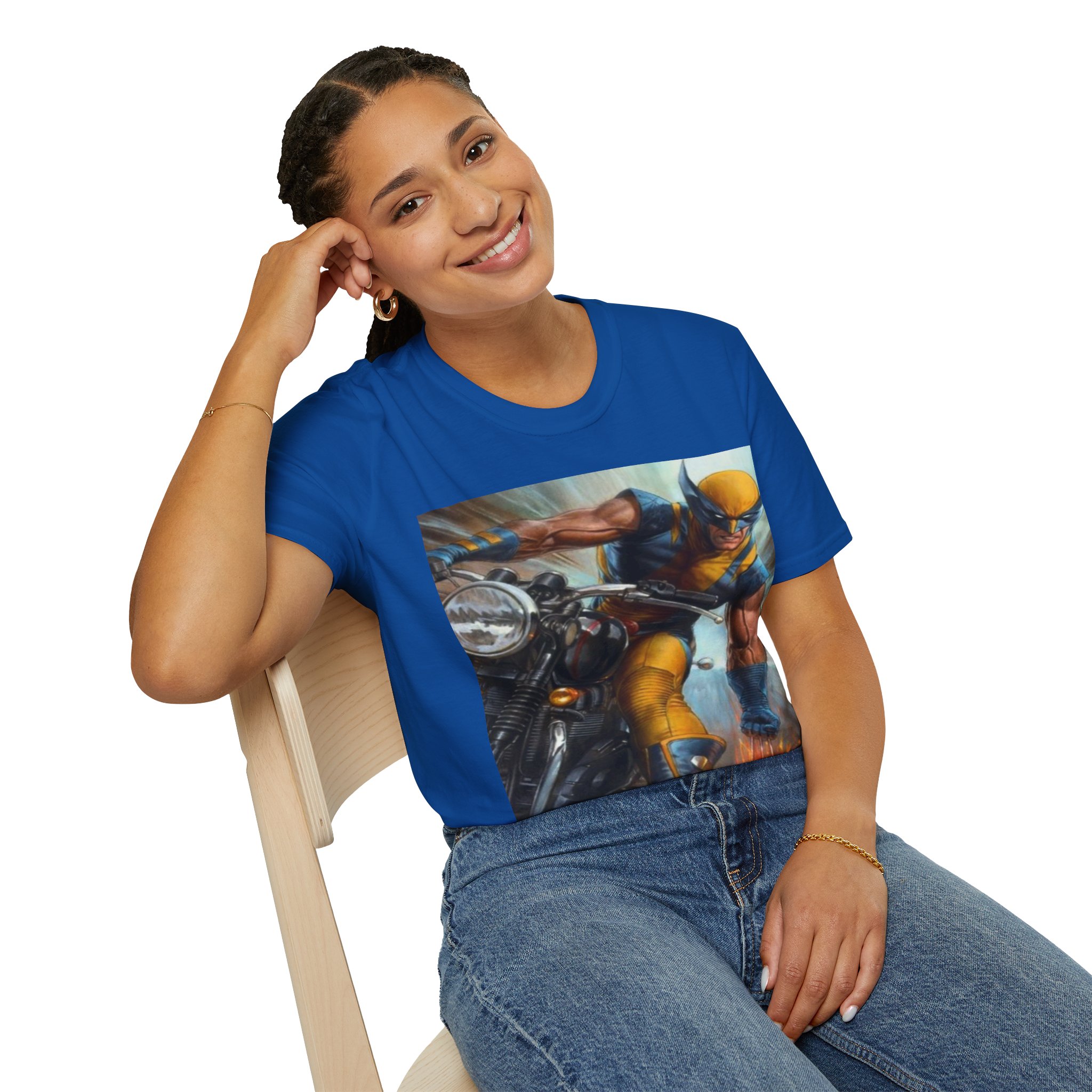 Wolverine Motorcycle Graphic T-Shirt — Vintage Comic Hero Tee - Image 25