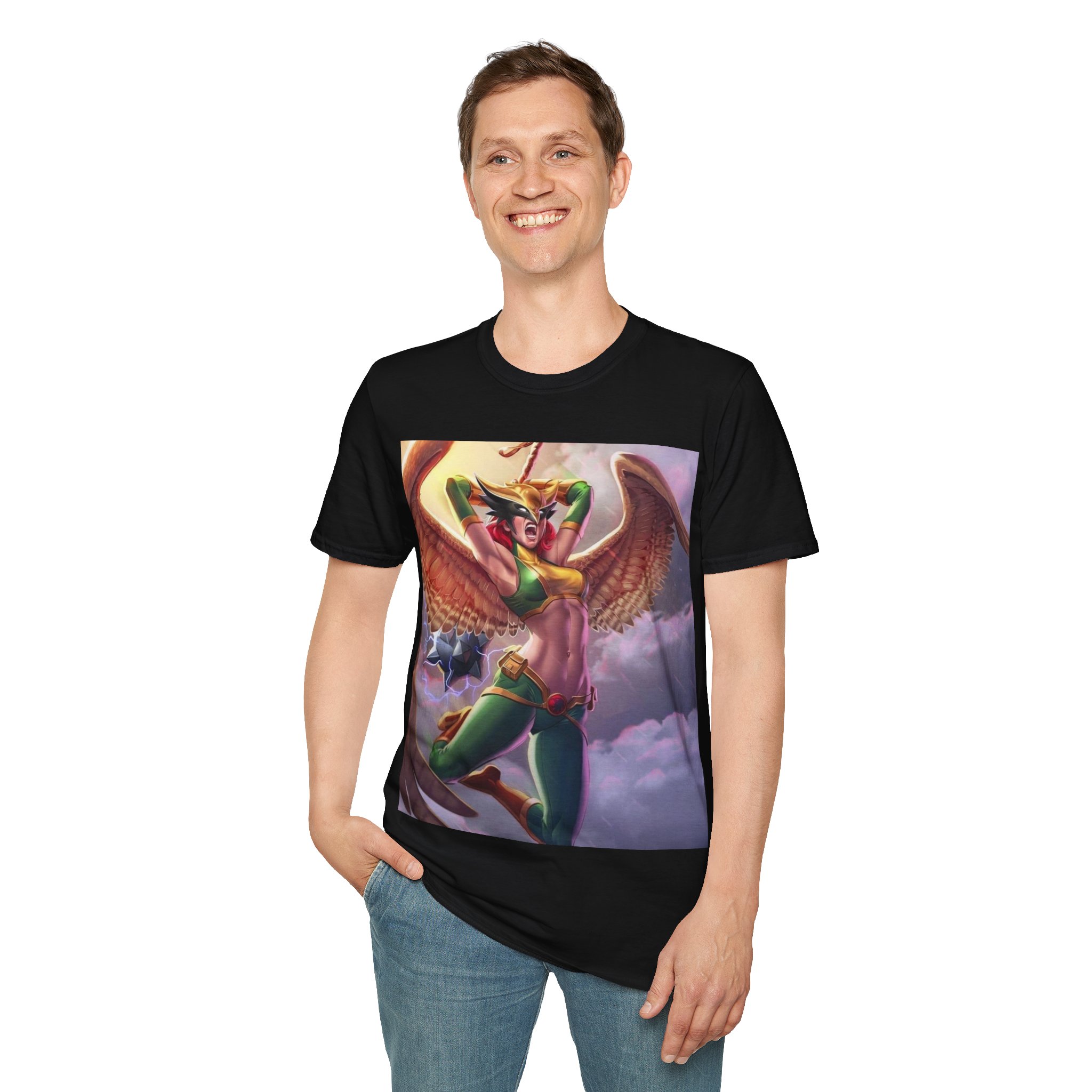 Hawkgirl Thunder Wings Battle Cry Graphic T‑Shirt - Image 5
