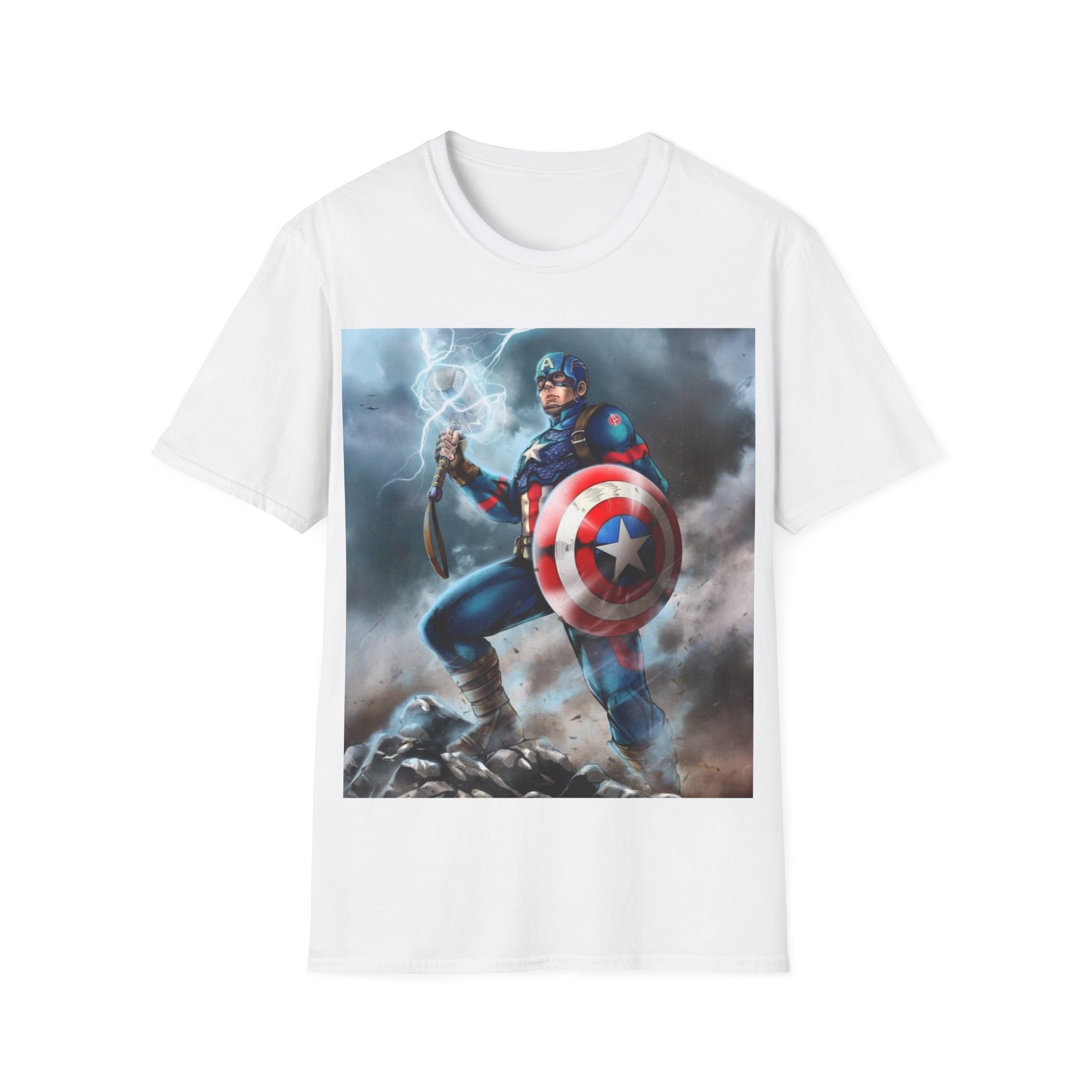 Captain America Lightning Shield Hero Graphic Tee - Image 11