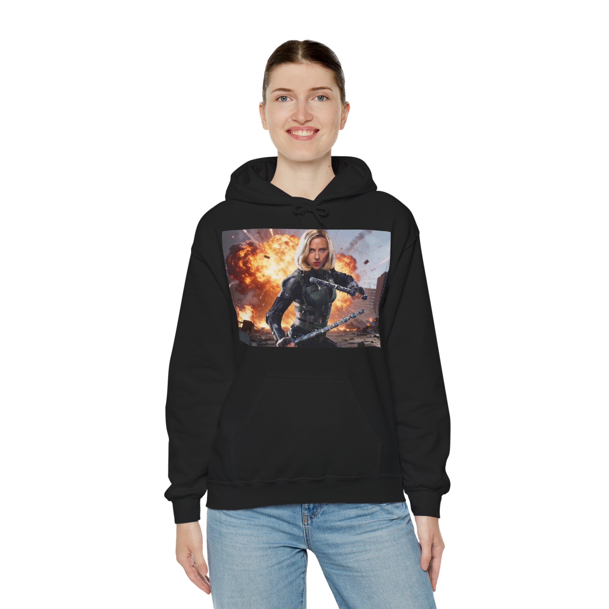 Black Widow Spy Strike Marvel Action Hoodie - Image 8
