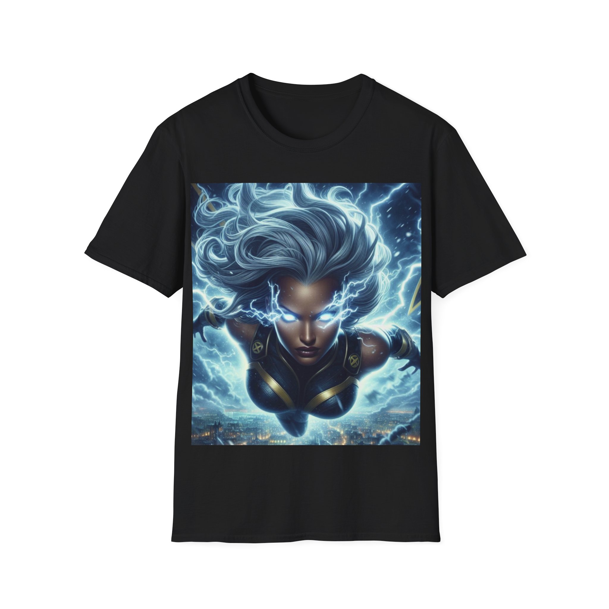 Storm Lightning Goddess Power Comic Art T‑Shirt