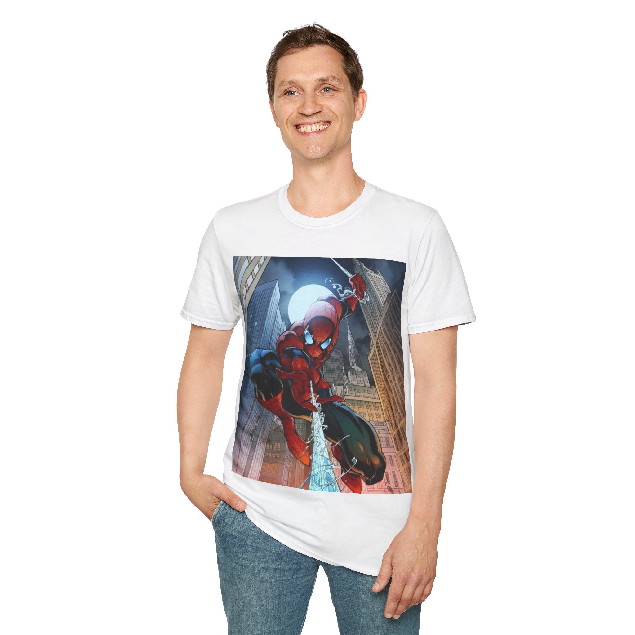 Spider‑Man City Swing Hero Comic Art Graphic Tee - Image 14