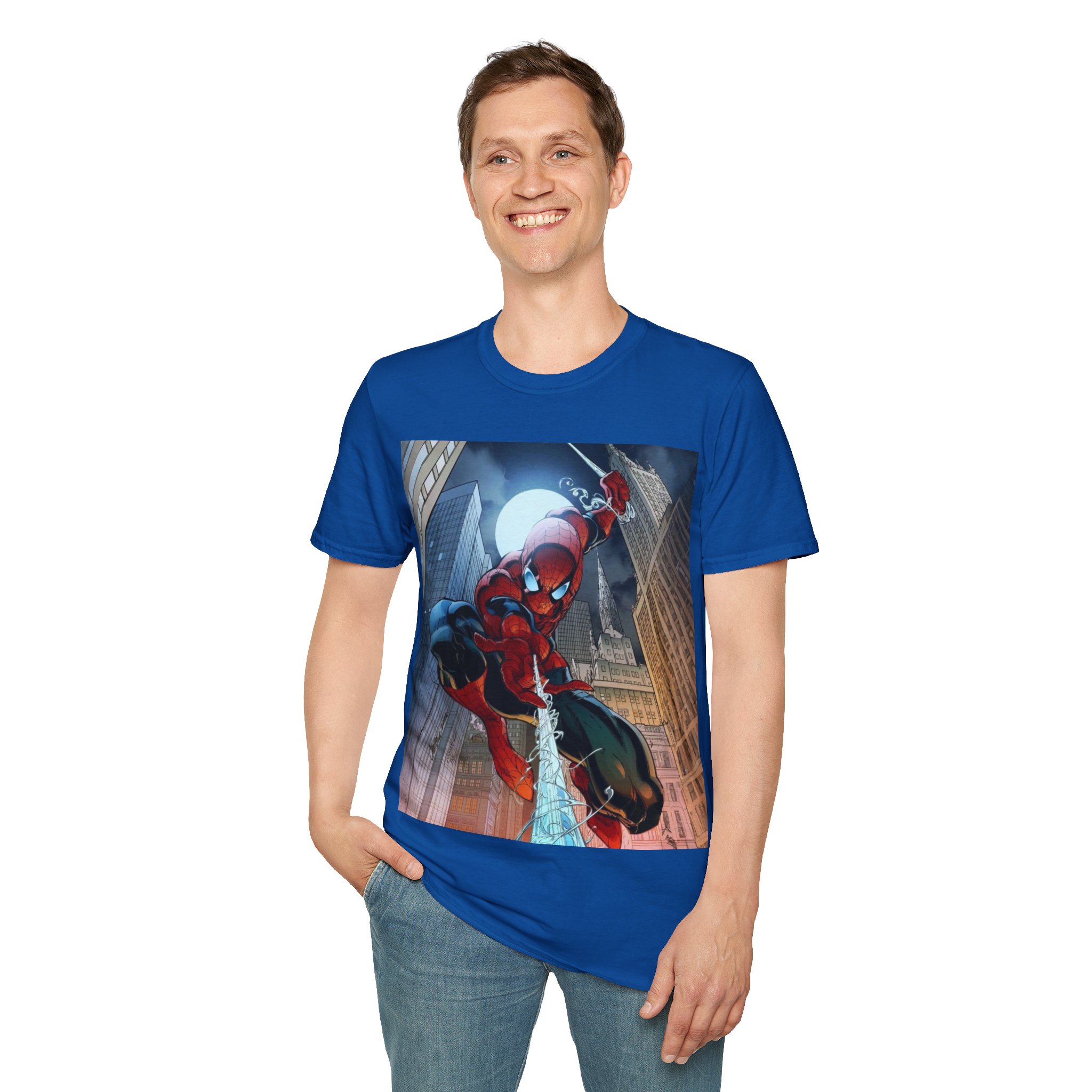 Spider‑Man City Swing Hero Comic Art Graphic Tee - Image 23