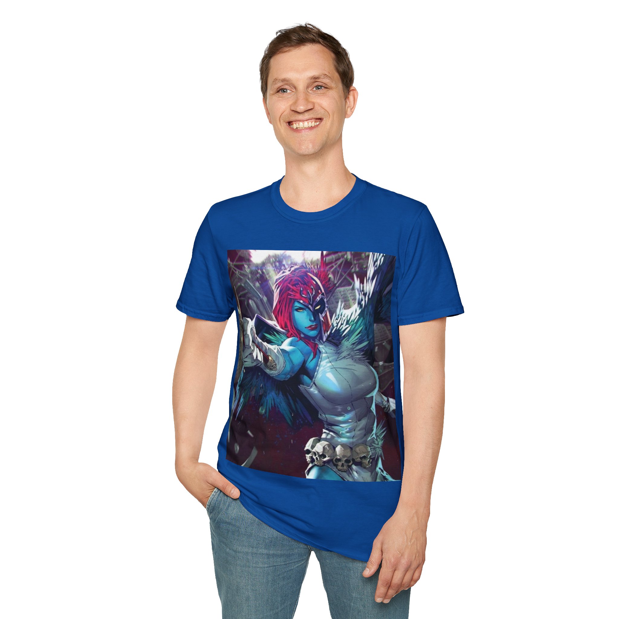 Mystique Winged Warrior Blue Mutant Comic Graphic Tee - Image 23