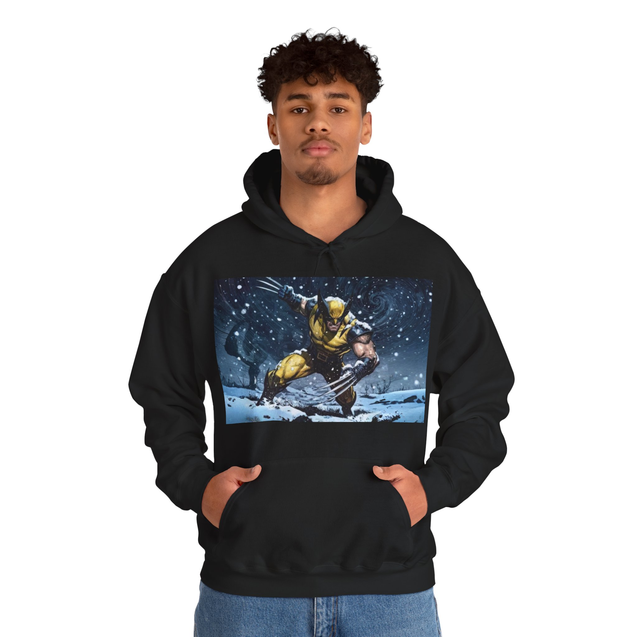 Wolverine Claws X‑Men Winter Comic Graphic Hoodie - Image 7