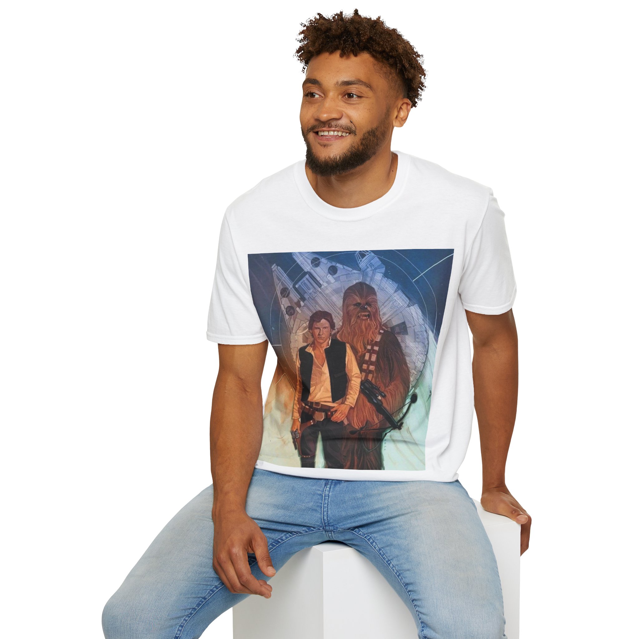 Han Solo & Chewbacca Millennium Flight Graphic T‑Shirt - Image 17