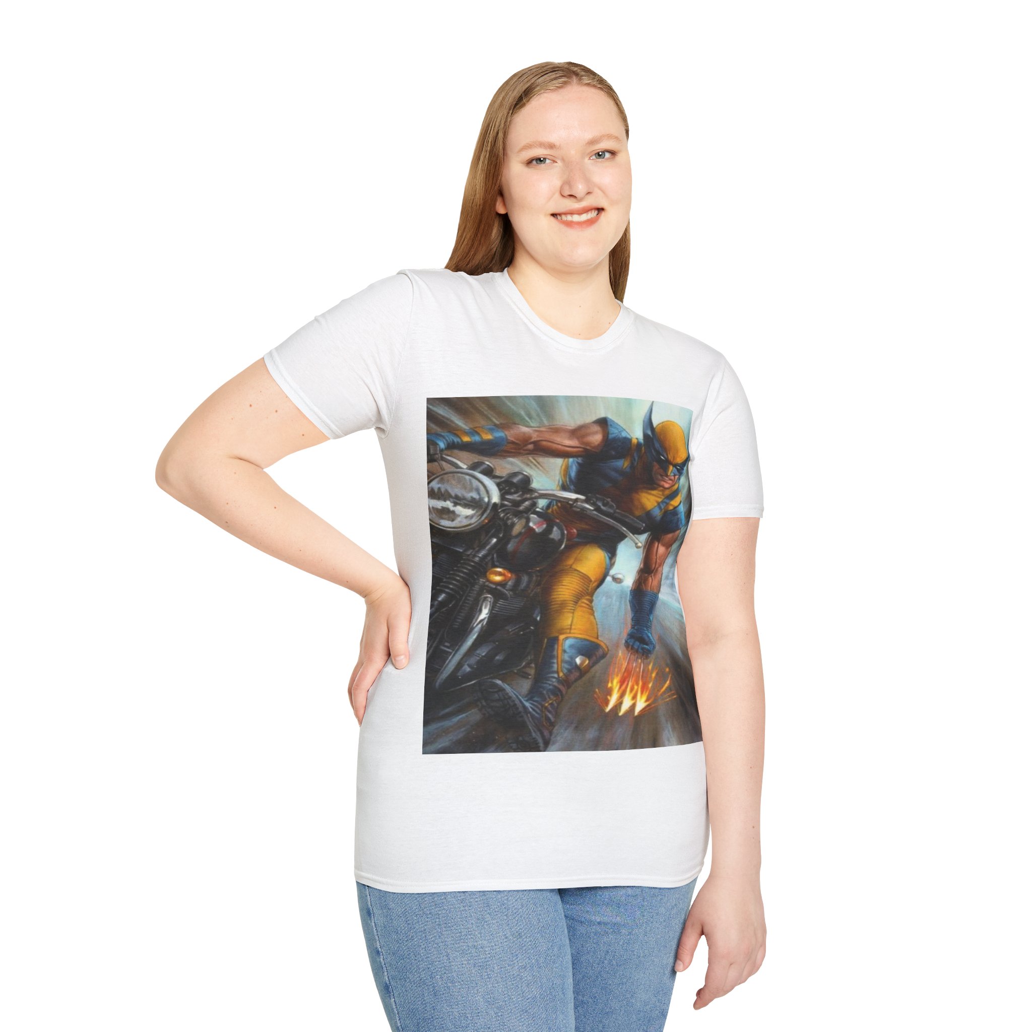 Wolverine Motorcycle Graphic T-Shirt — Vintage Comic Hero Tee - Image 13