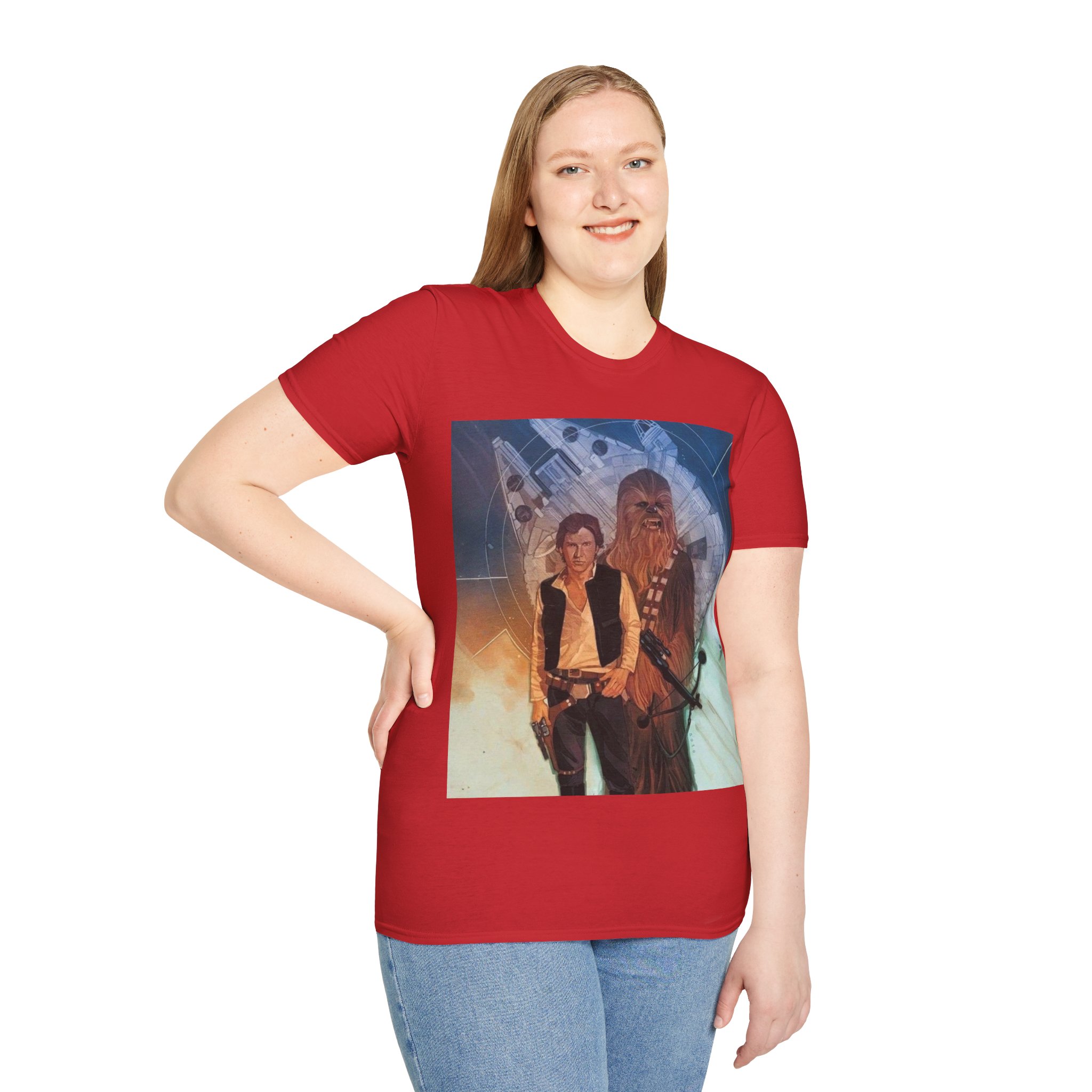Han Solo & Chewbacca Millennium Flight Graphic T‑Shirt - Image 31