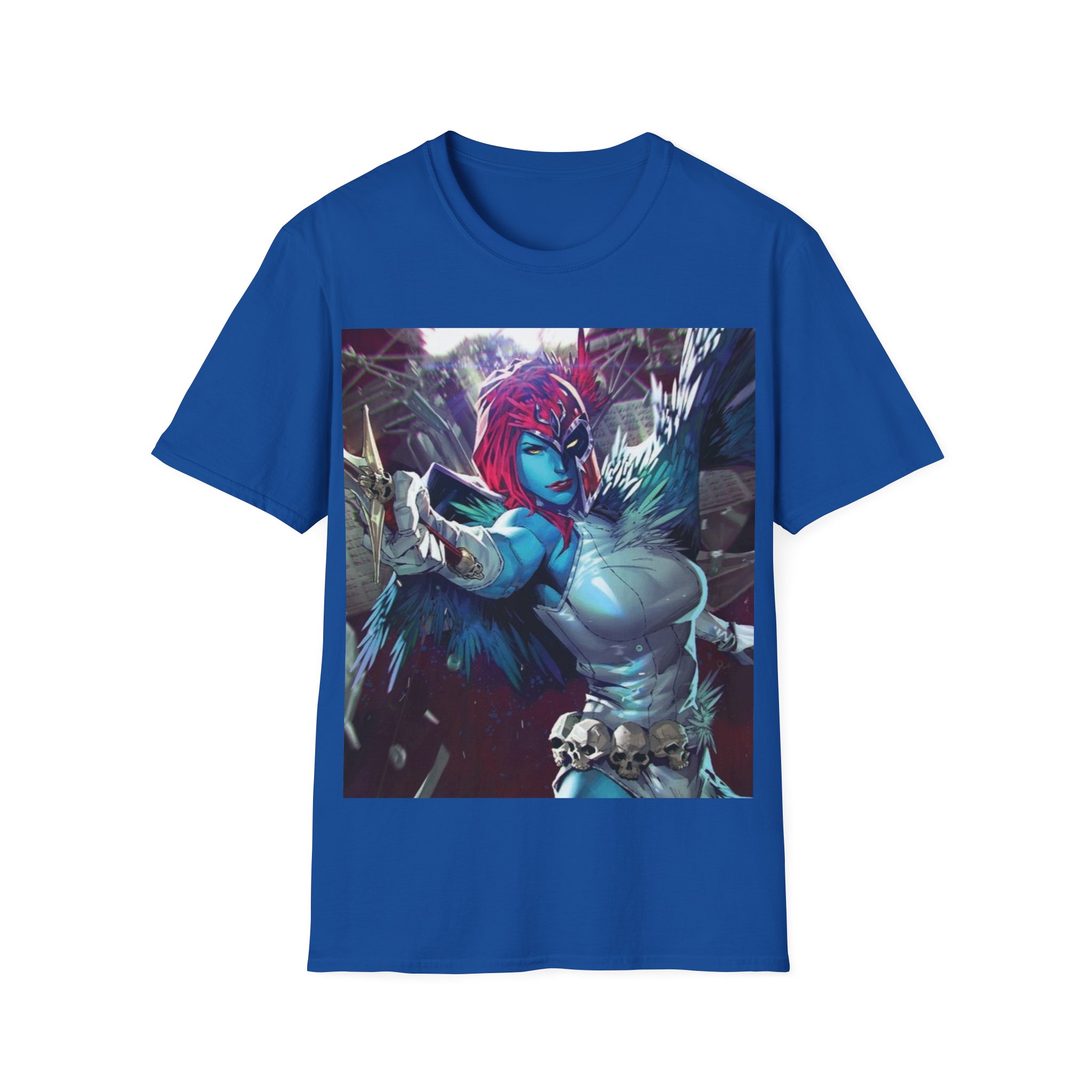 Mystique Winged Warrior Blue Mutant Comic Graphic Tee - Image 20