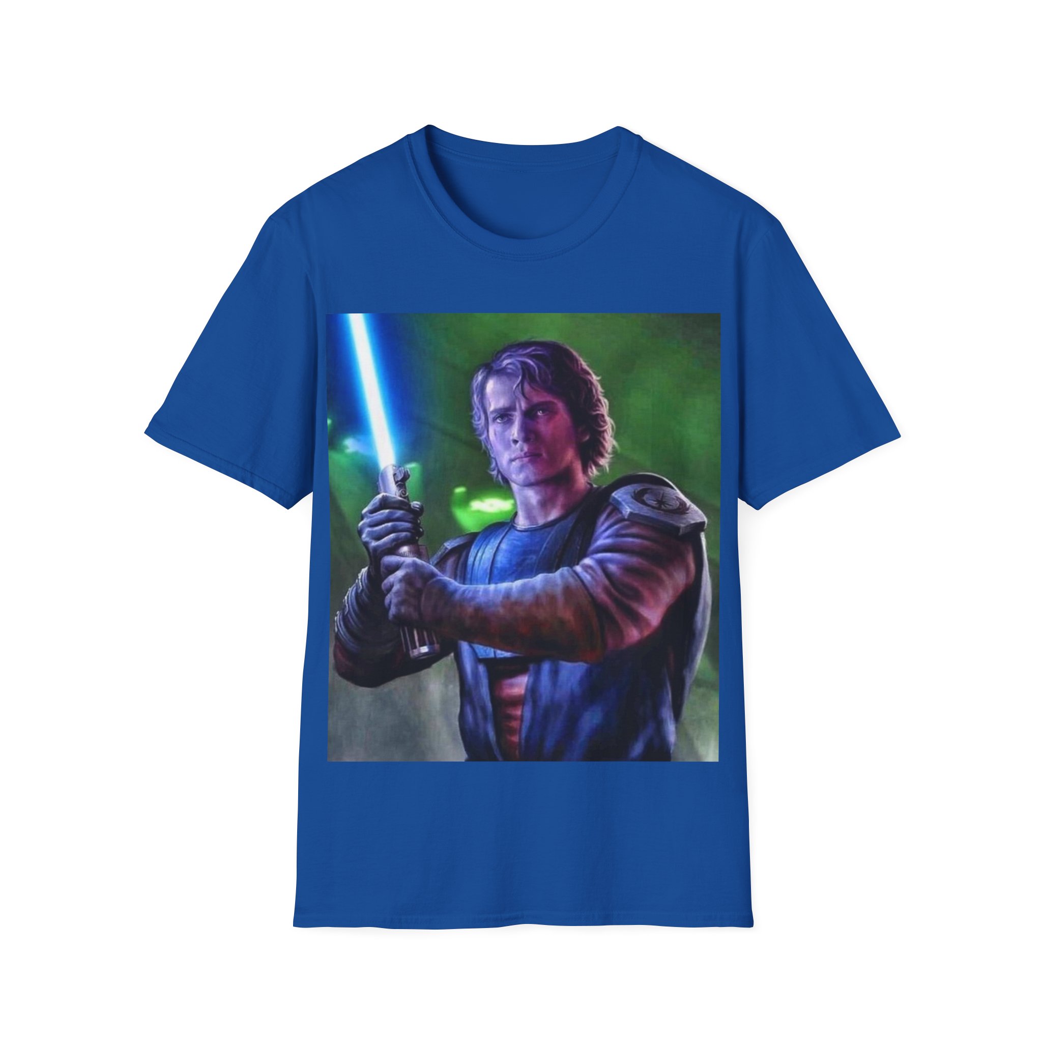 Anakin Skywalker Blue Saber Power Comic Graphic Tee - Image 20