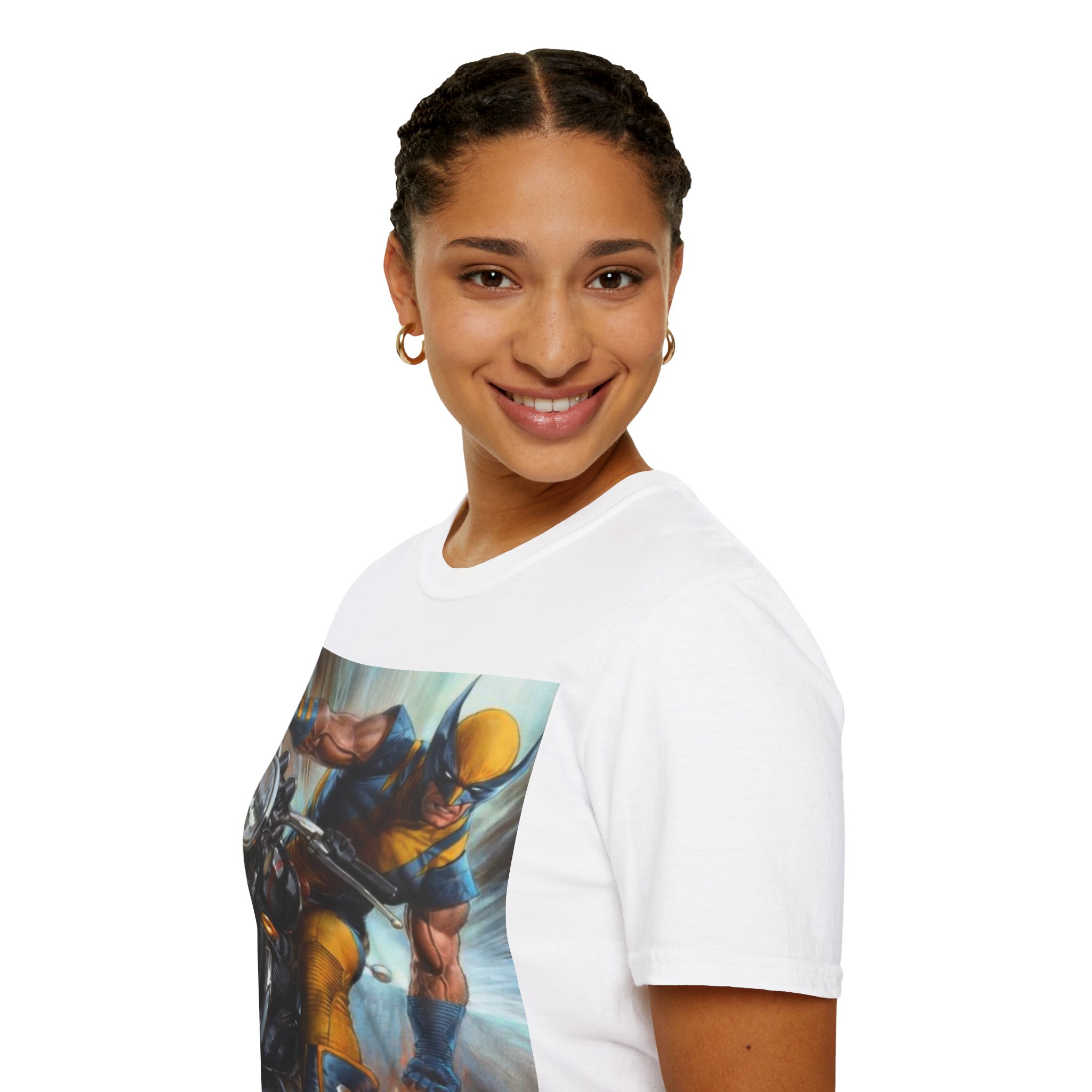 Wolverine Motorcycle Graphic T-Shirt — Vintage Comic Hero Tee - Image 15