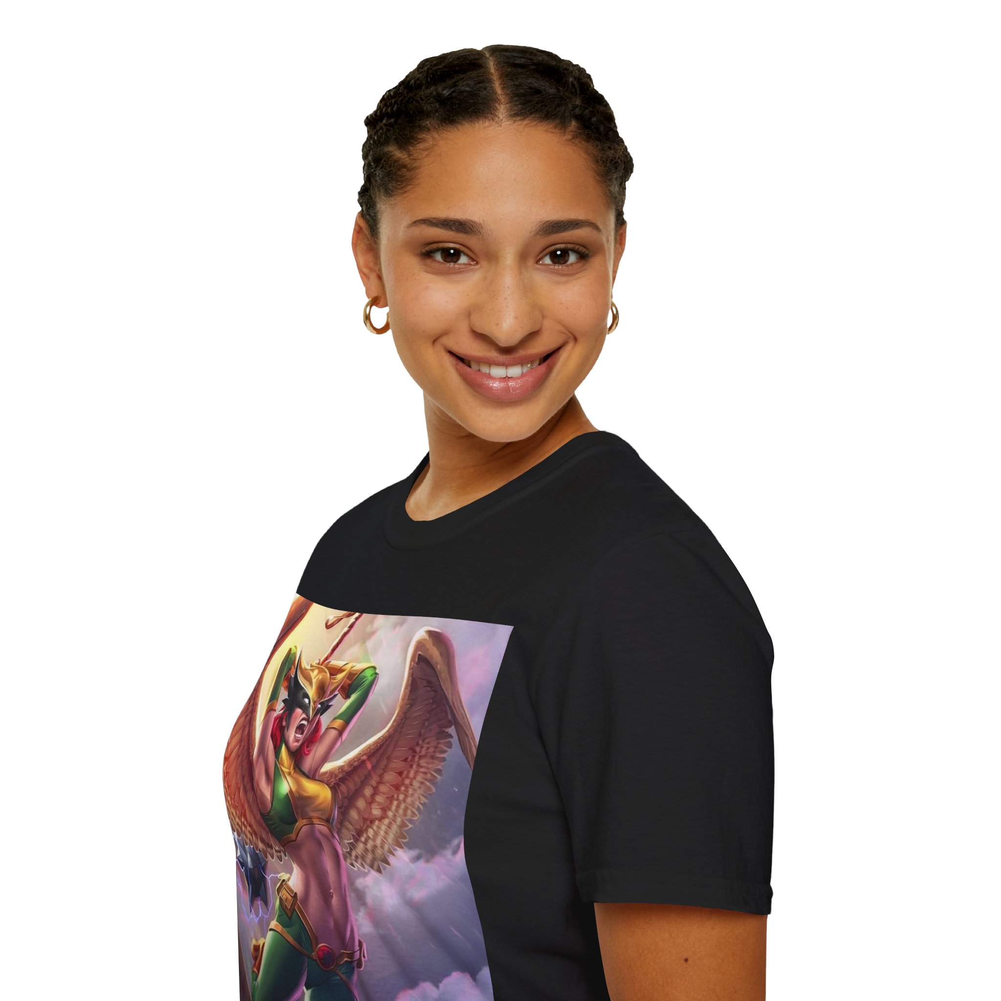 Hawkgirl Thunder Wings Battle Cry Graphic T‑Shirt - Image 6