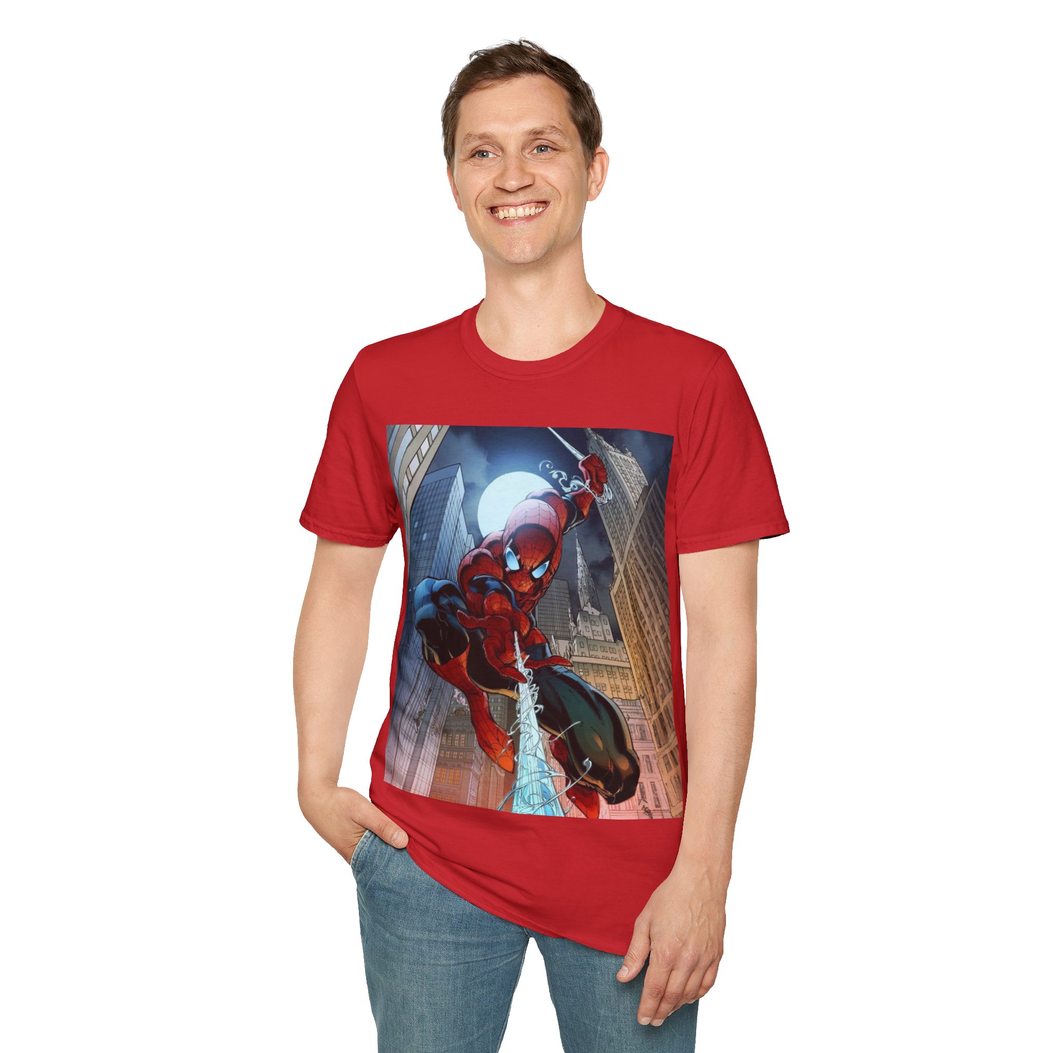 Spider‑Man City Swing Hero Comic Art Graphic Tee - Image 32