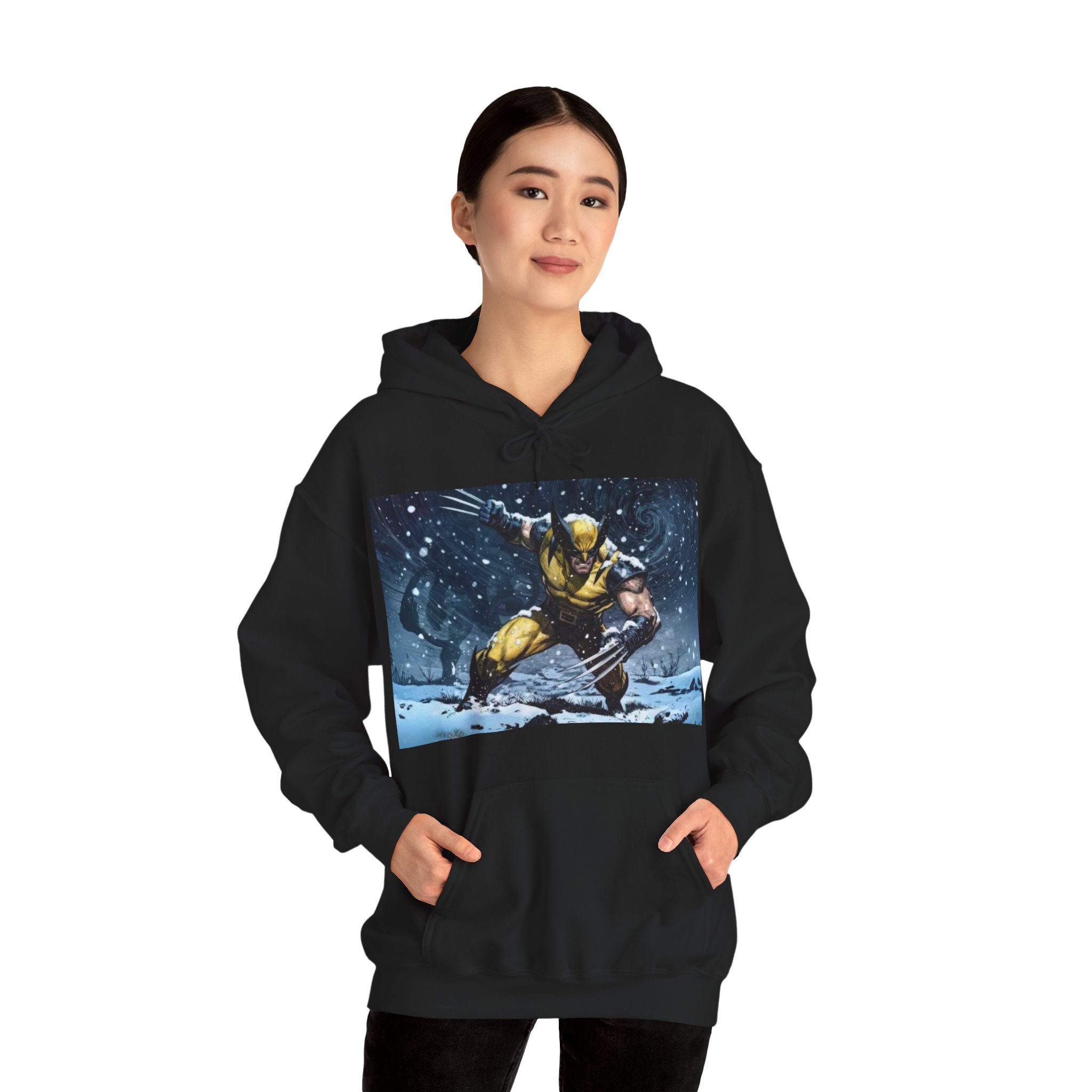 Wolverine Claws X‑Men Winter Comic Graphic Hoodie - Image 6
