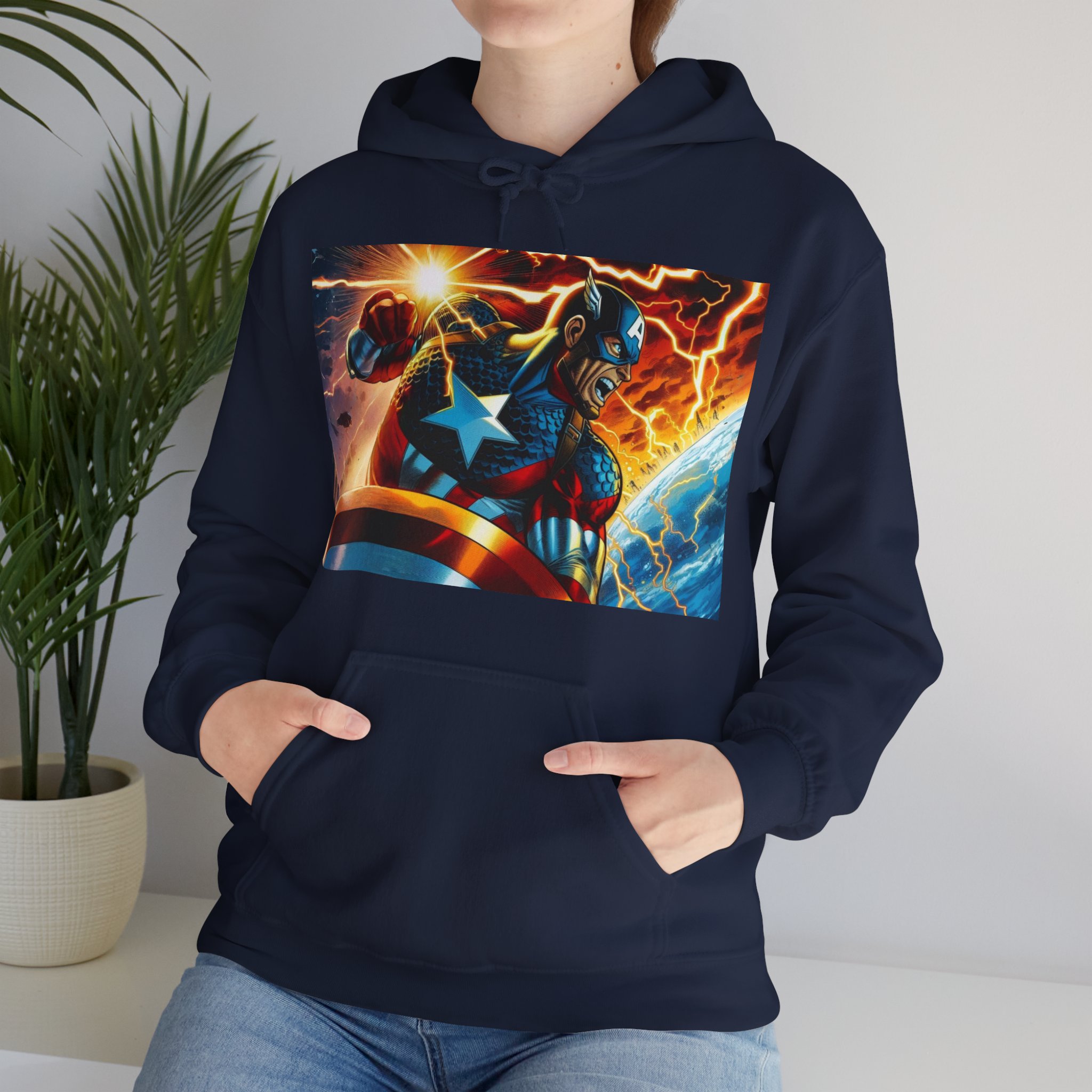 Captain America Shield Marvel Heroic Graphic Hoodie - Image 20