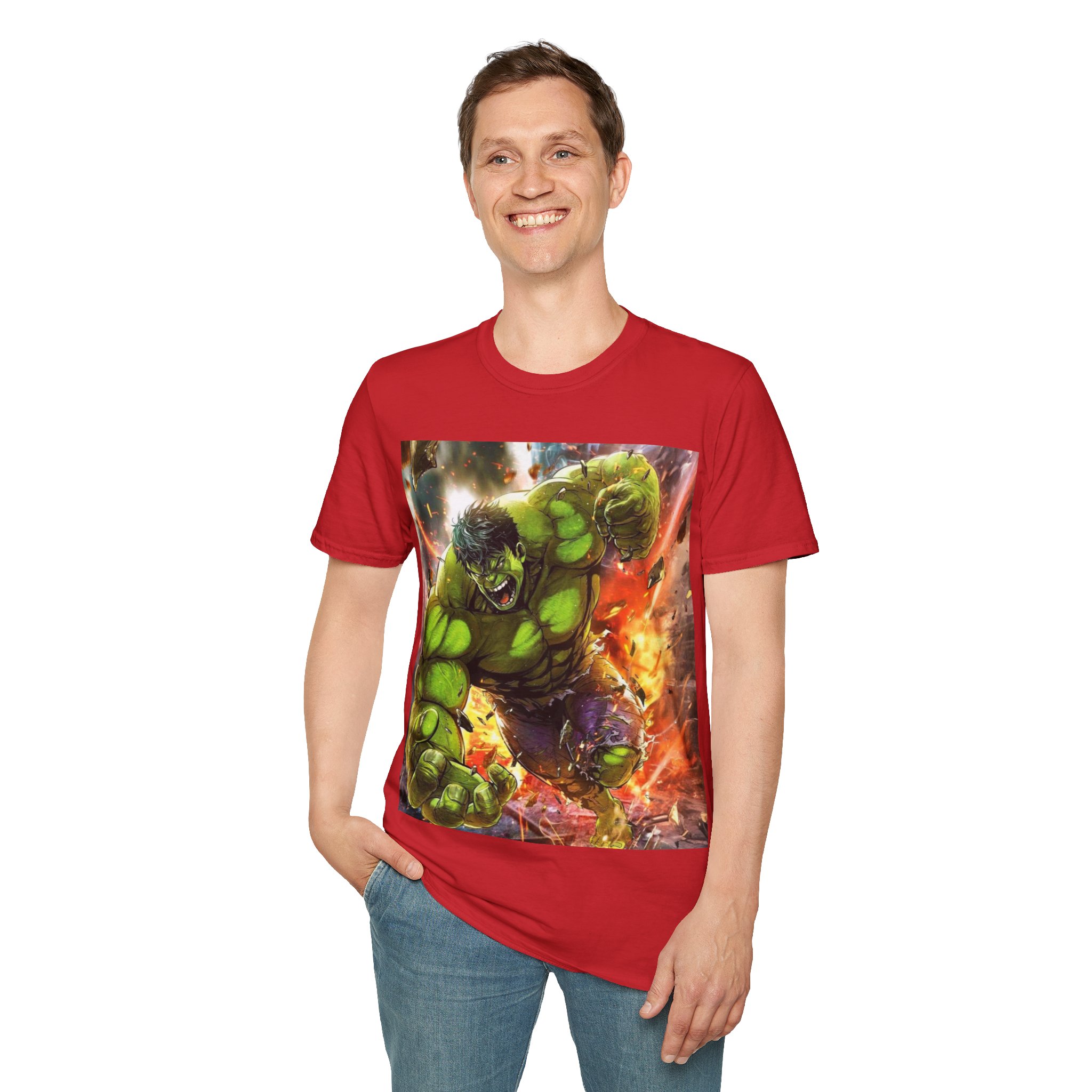 Hulk Smash Explosion Comic Art Graphic T‑Shirt - Image 32