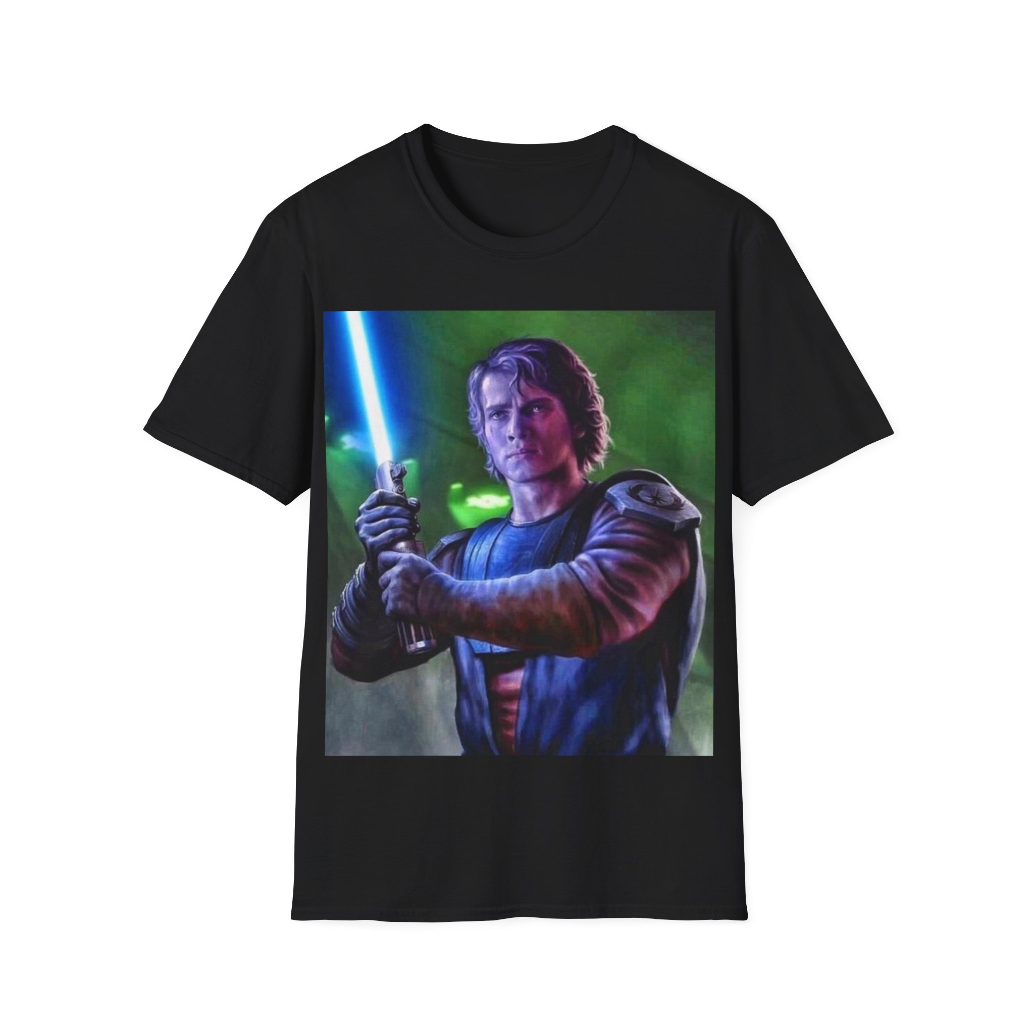 Anakin Skywalker Blue Saber Power Comic Graphic Tee