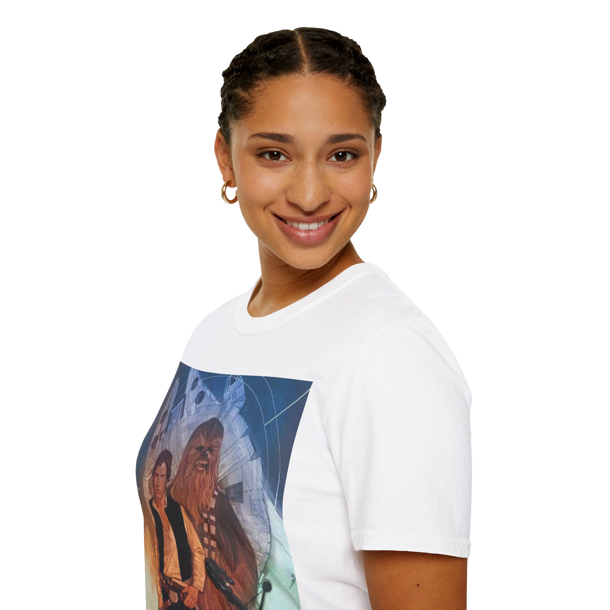 Han Solo & Chewbacca Millennium Flight Graphic T‑Shirt - Image 15