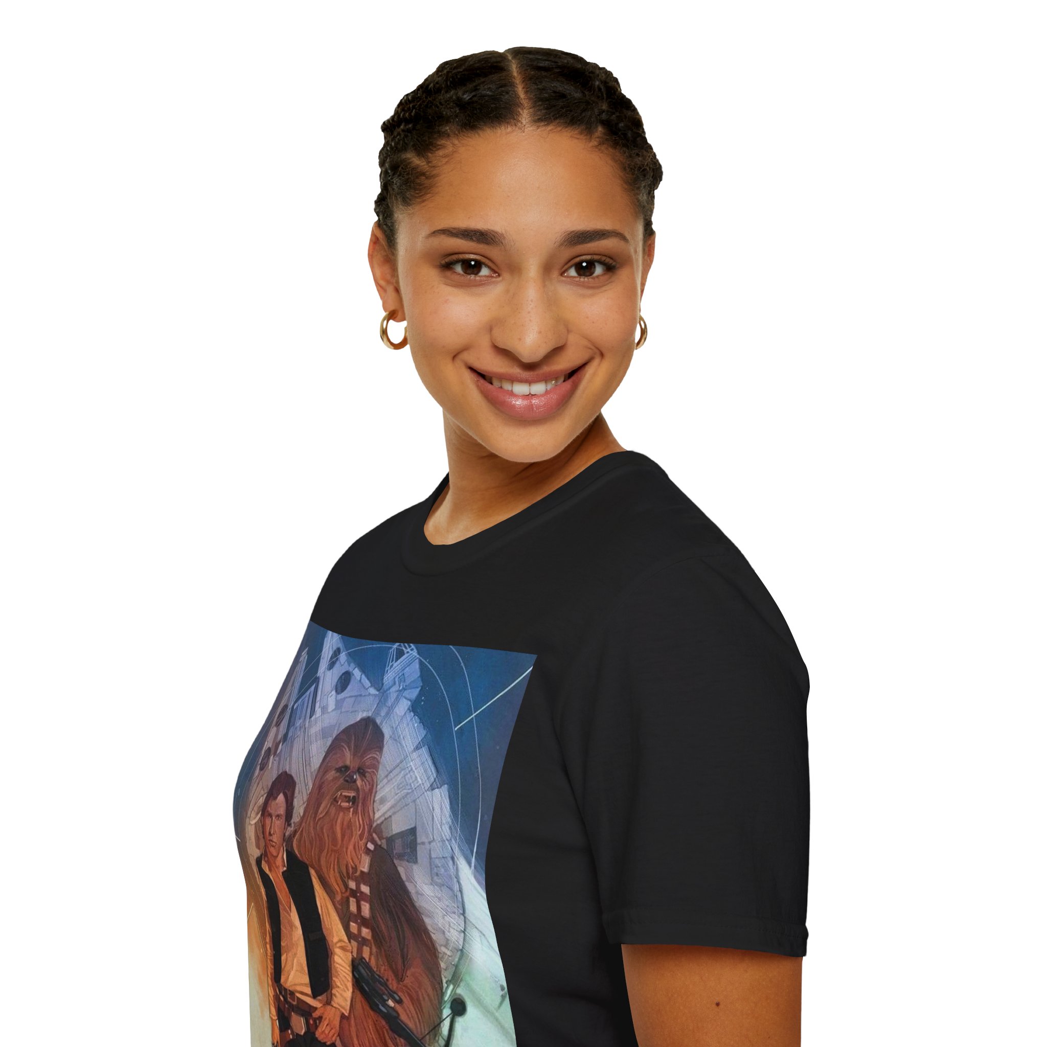Han Solo & Chewbacca Millennium Flight Graphic T‑Shirt - Image 6