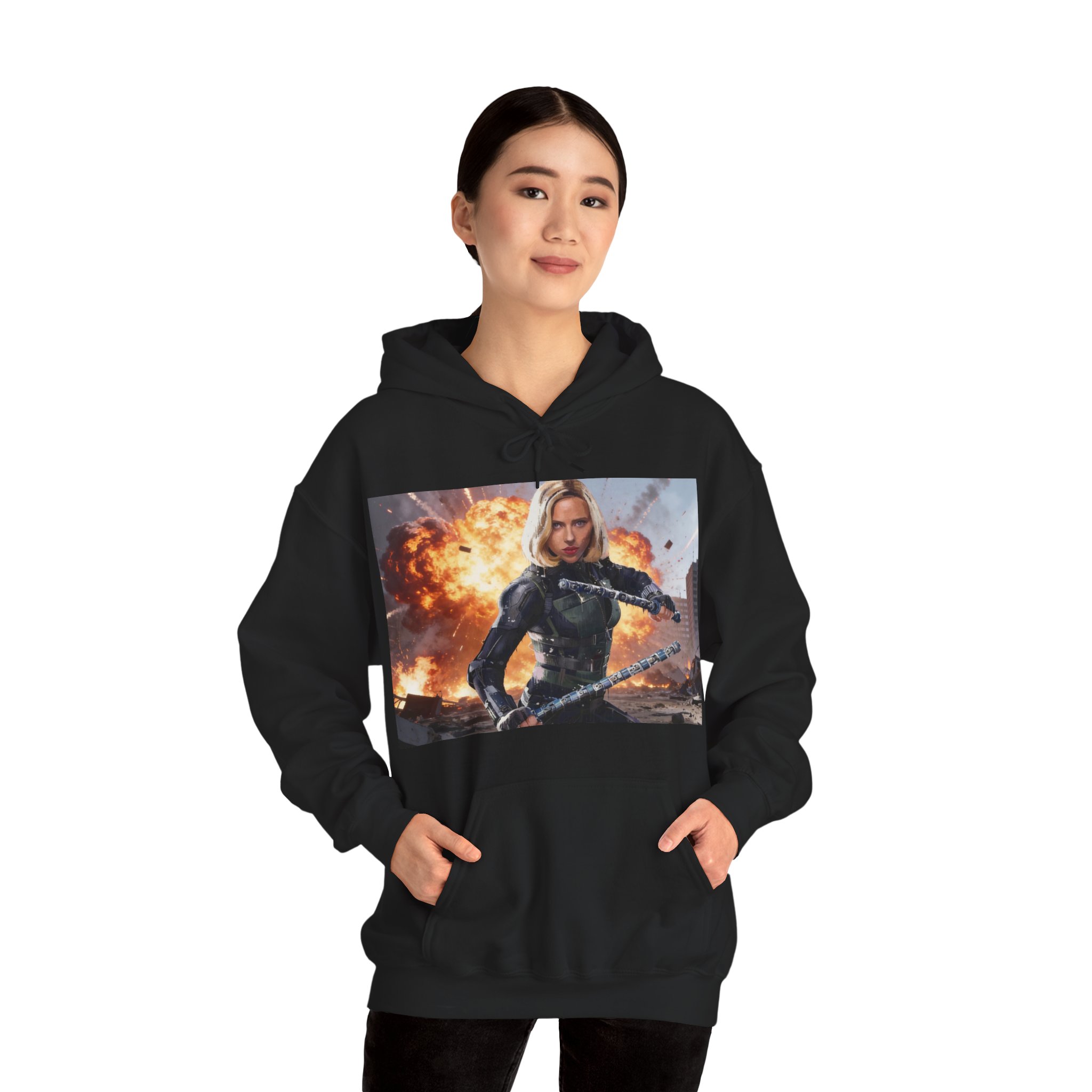 Black Widow Spy Strike Marvel Action Hoodie - Image 6
