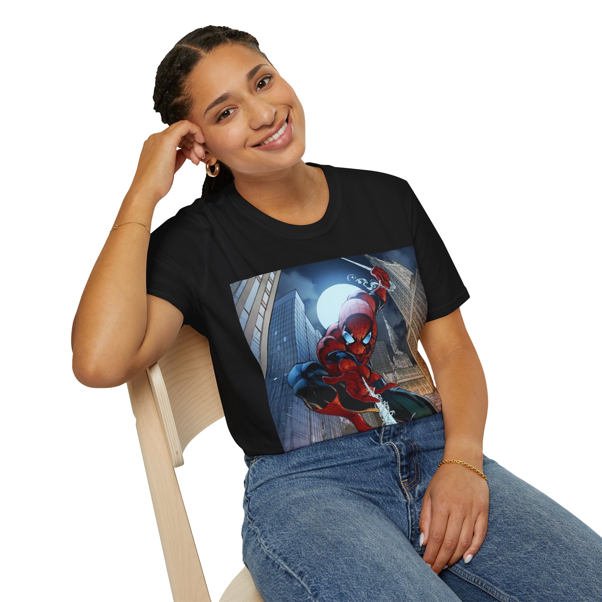 Spider‑Man City Swing Hero Comic Art Graphic Tee - Image 7