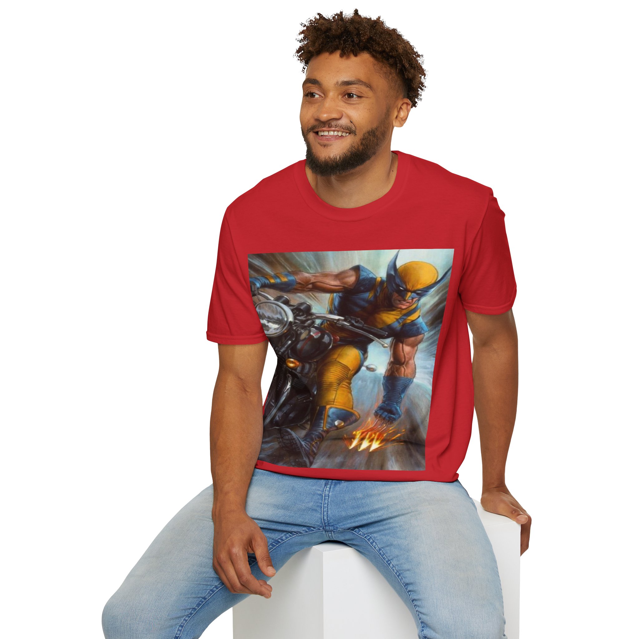 Wolverine Motorcycle Graphic T-Shirt — Vintage Comic Hero Tee - Image 35