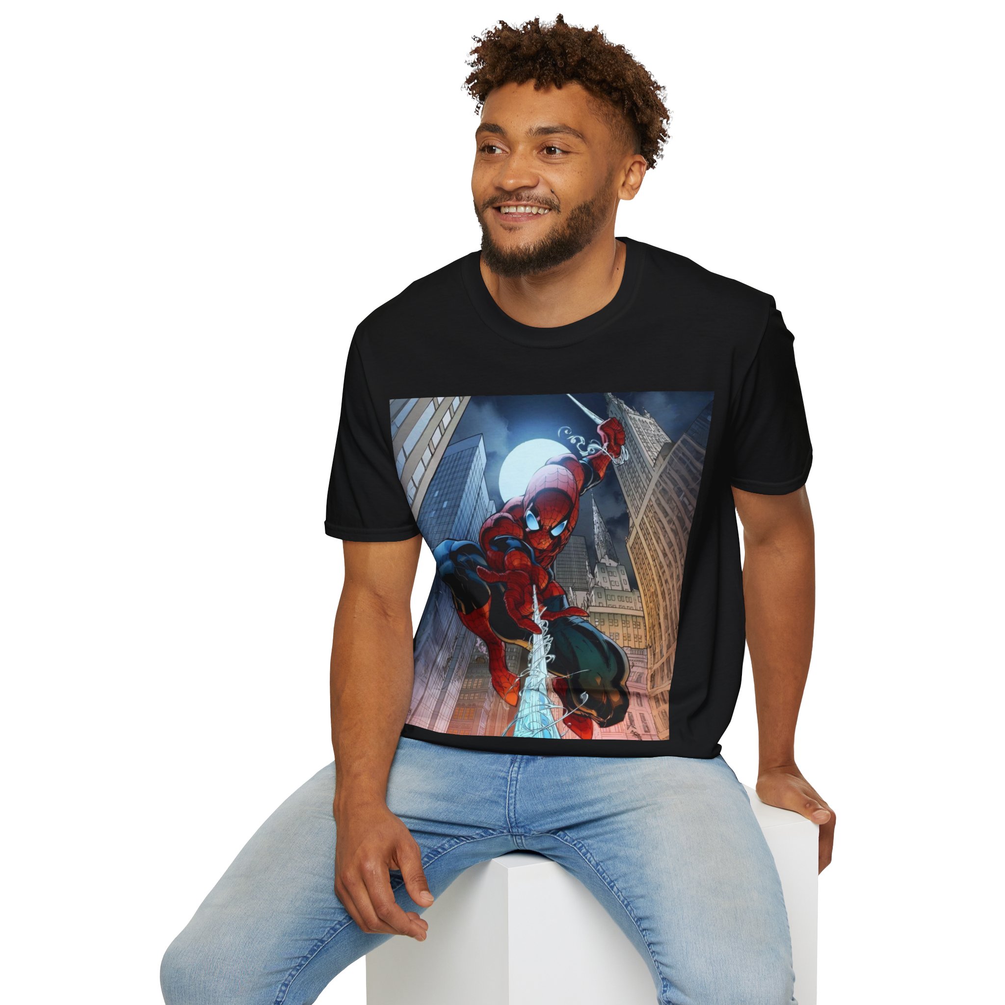 Spider‑Man City Swing Hero Comic Art Graphic Tee - Image 8