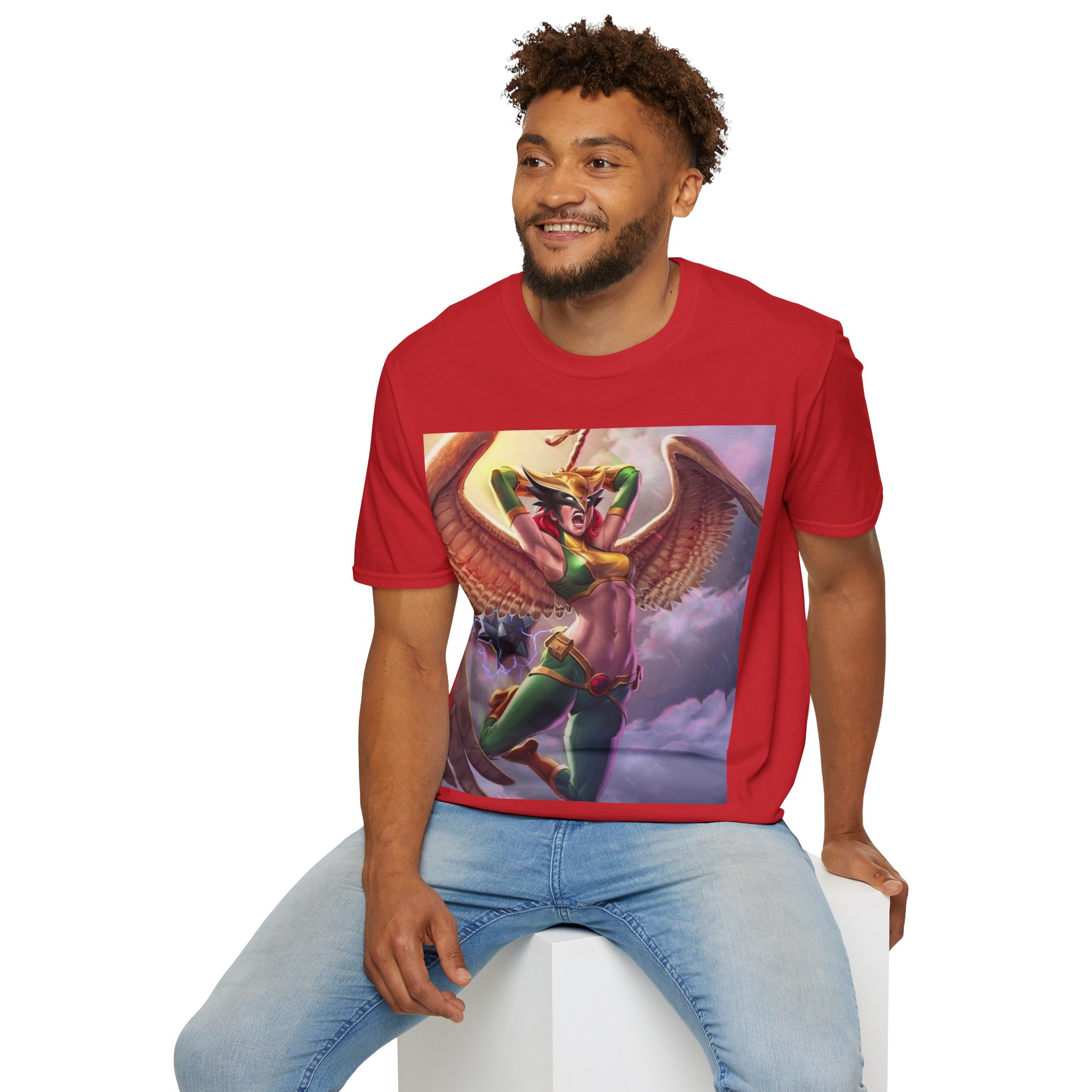 Hawkgirl Thunder Wings Battle Cry Graphic T‑Shirt - Image 35