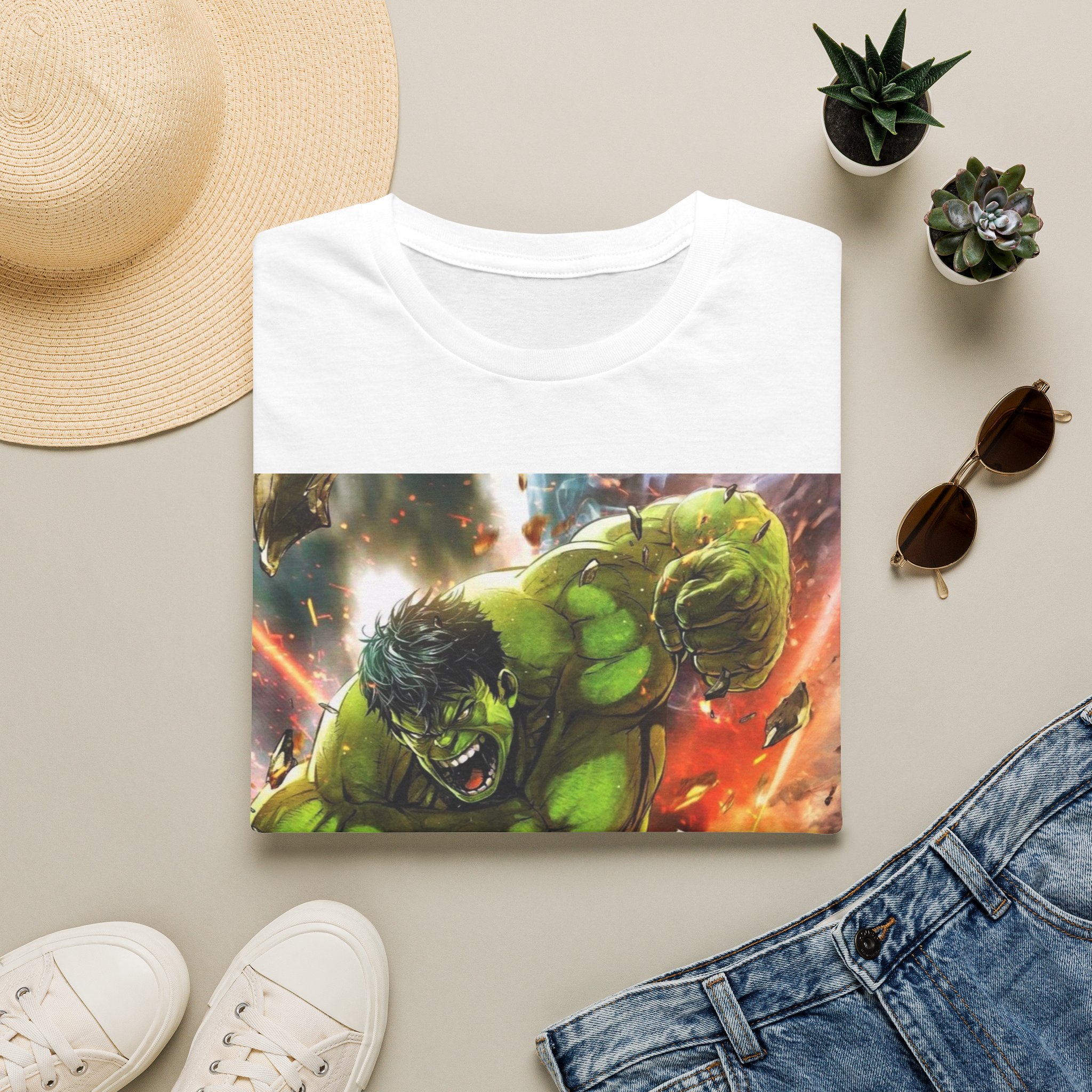 Hulk Smash Explosion Comic Art Graphic T‑Shirt - Image 10