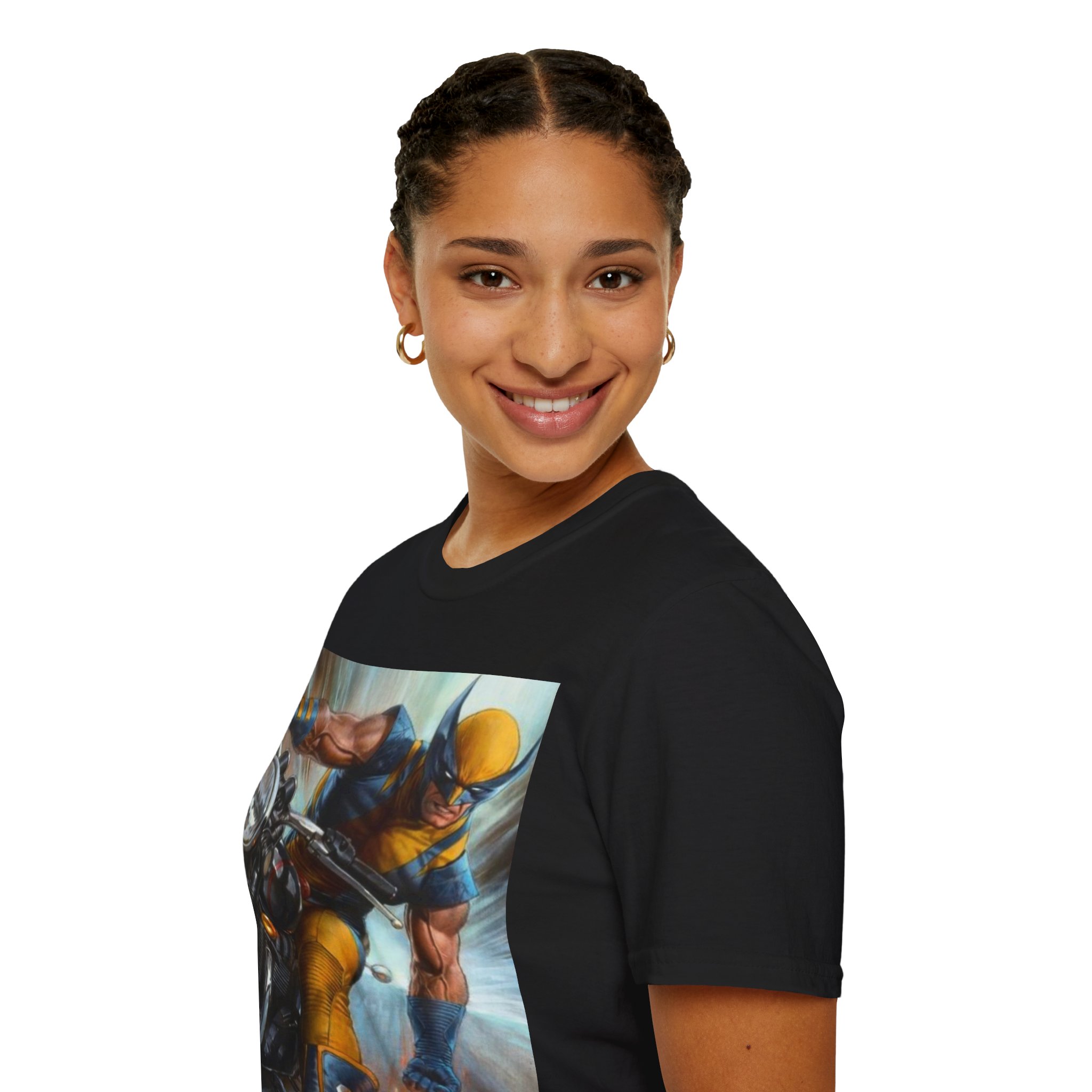 Wolverine Motorcycle Graphic T-Shirt — Vintage Comic Hero Tee - Image 6