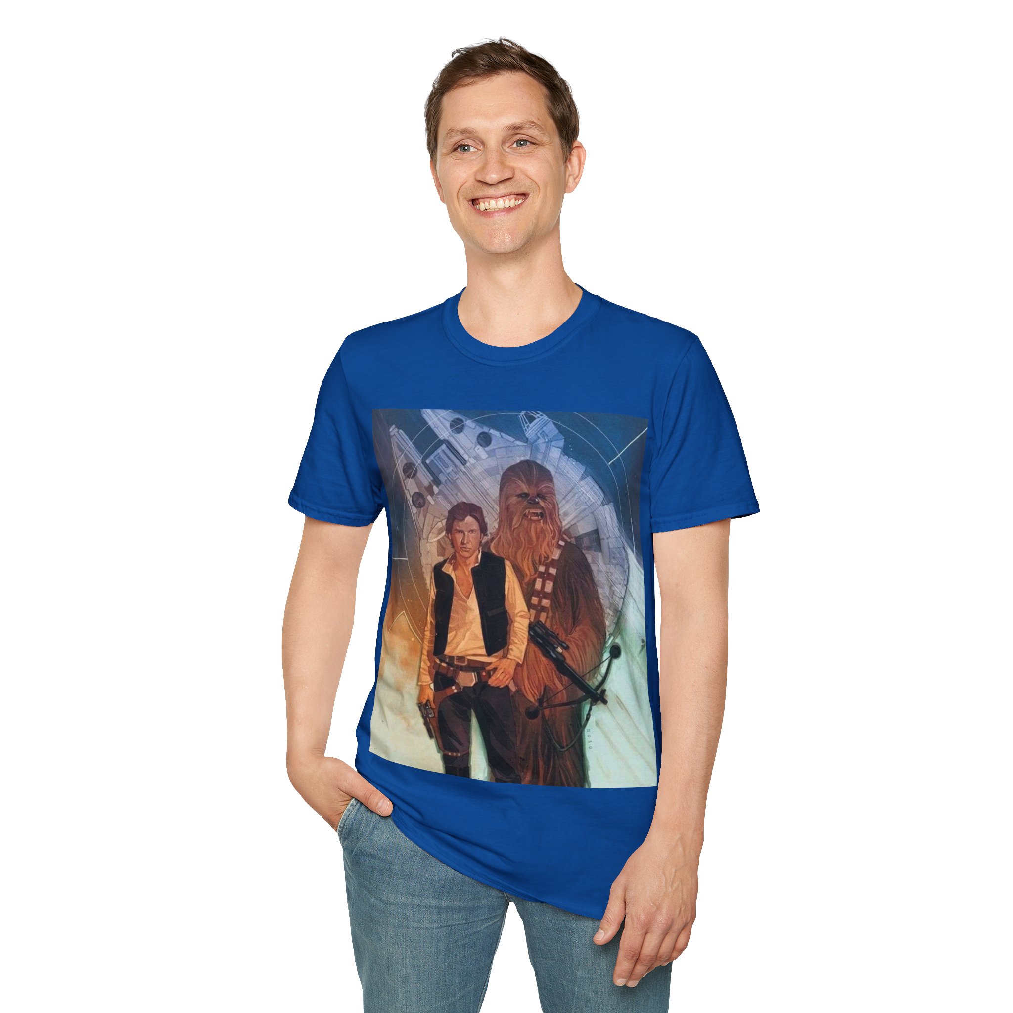Han Solo & Chewbacca Millennium Flight Graphic T‑Shirt - Image 23