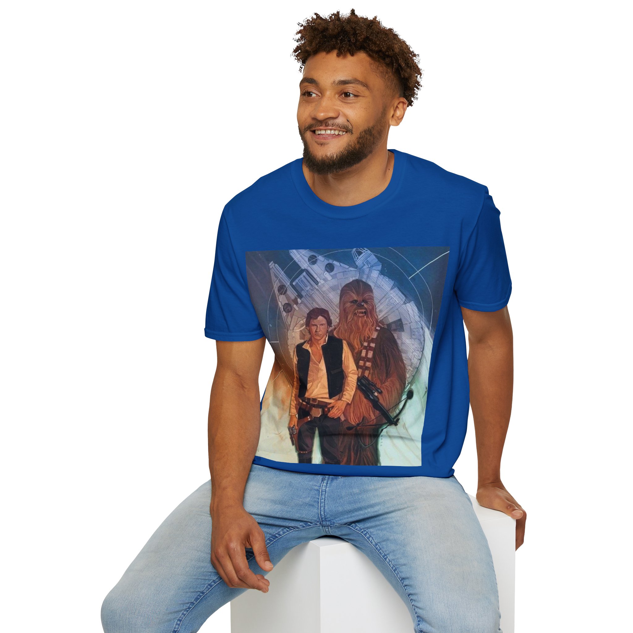 Han Solo & Chewbacca Millennium Flight Graphic T‑Shirt - Image 26