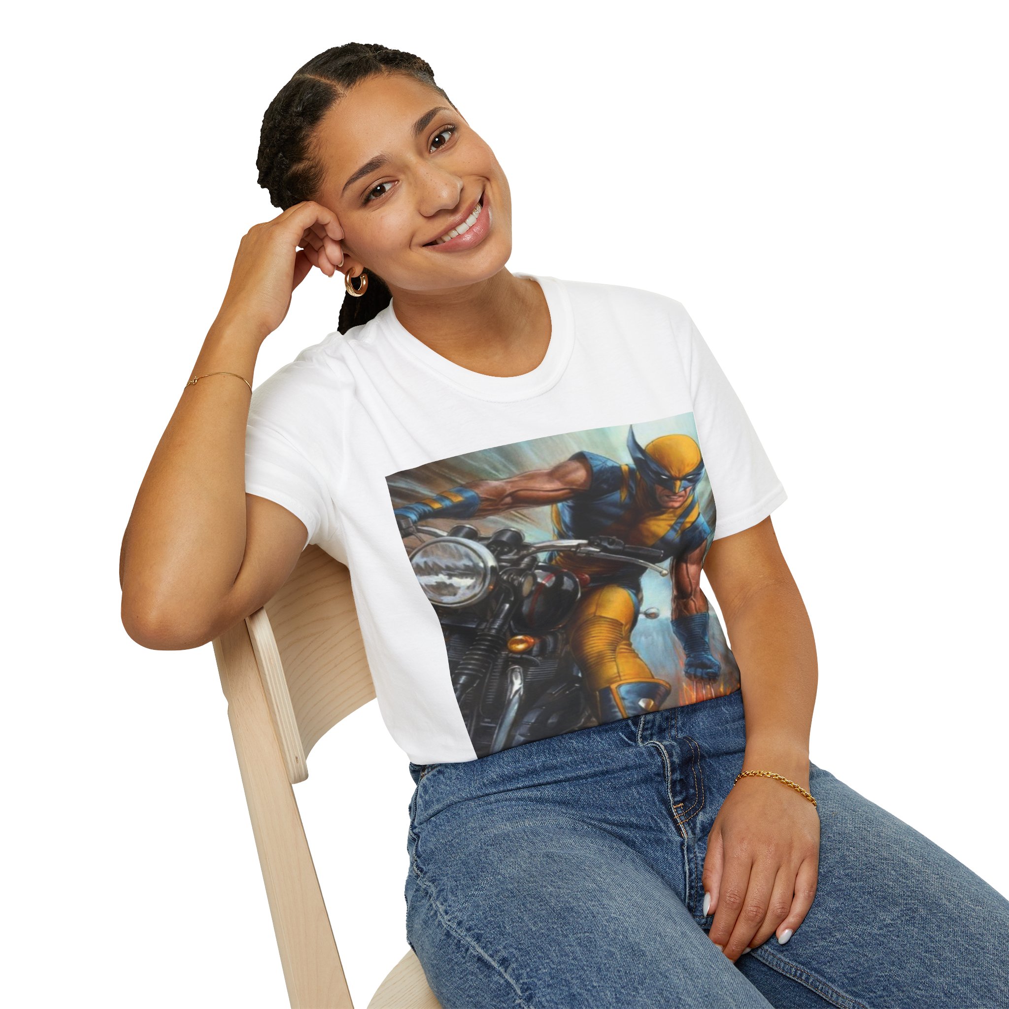 Wolverine Motorcycle Graphic T-Shirt — Vintage Comic Hero Tee - Image 16