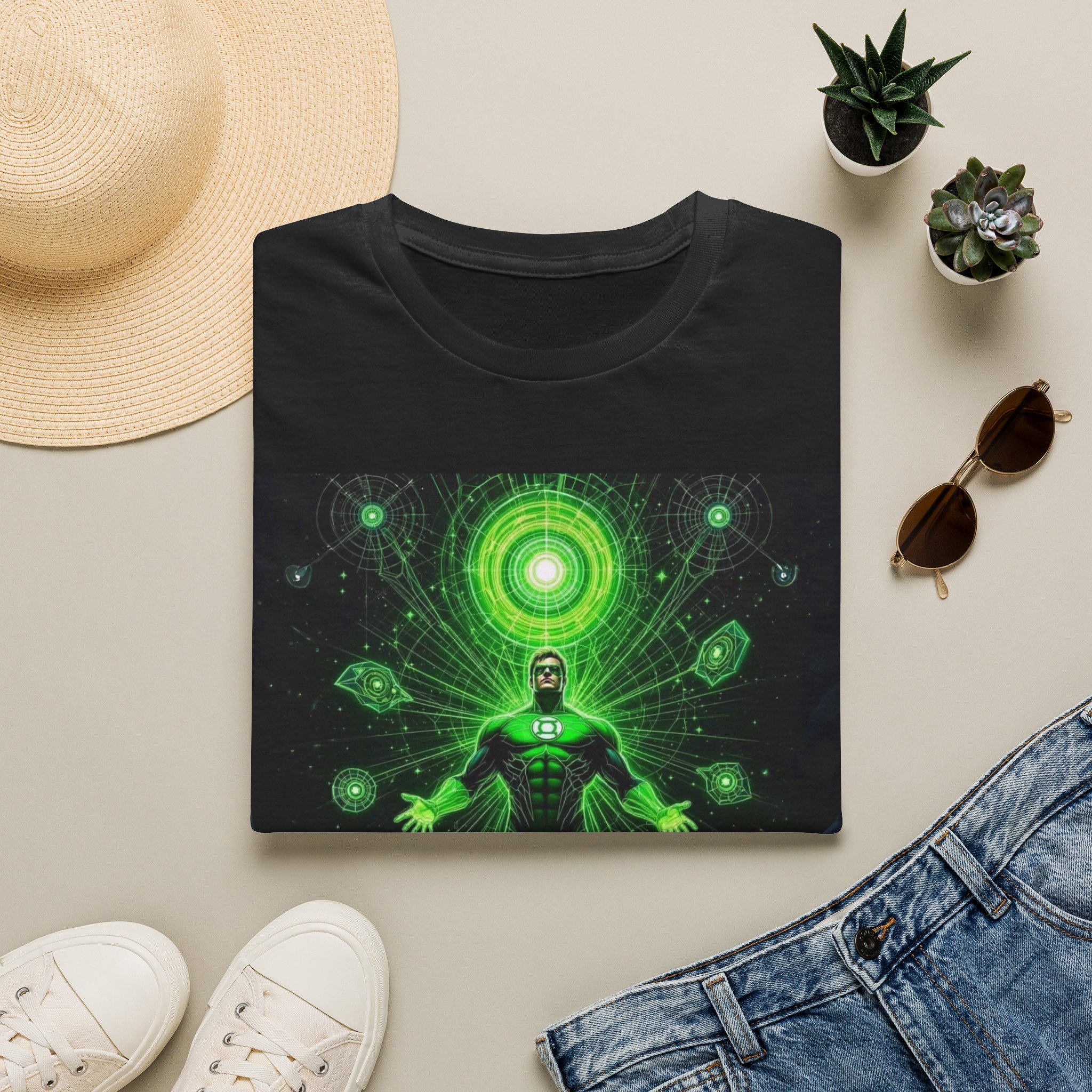 Green Lantern Cosmic Energy T-Shirt — Superhero Sci‑Fi Graphic Tee - Image 2