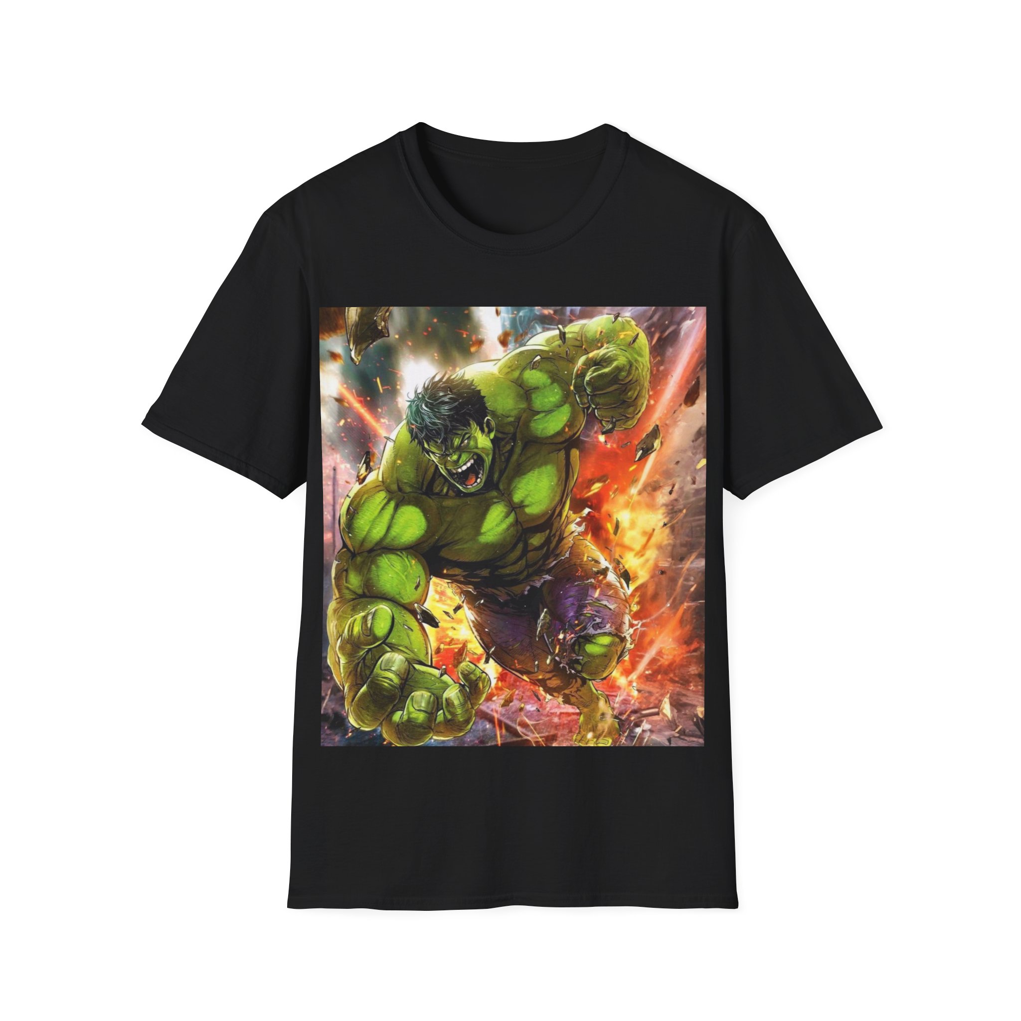 Hulk Smash Explosion Comic Art Graphic T‑Shirt