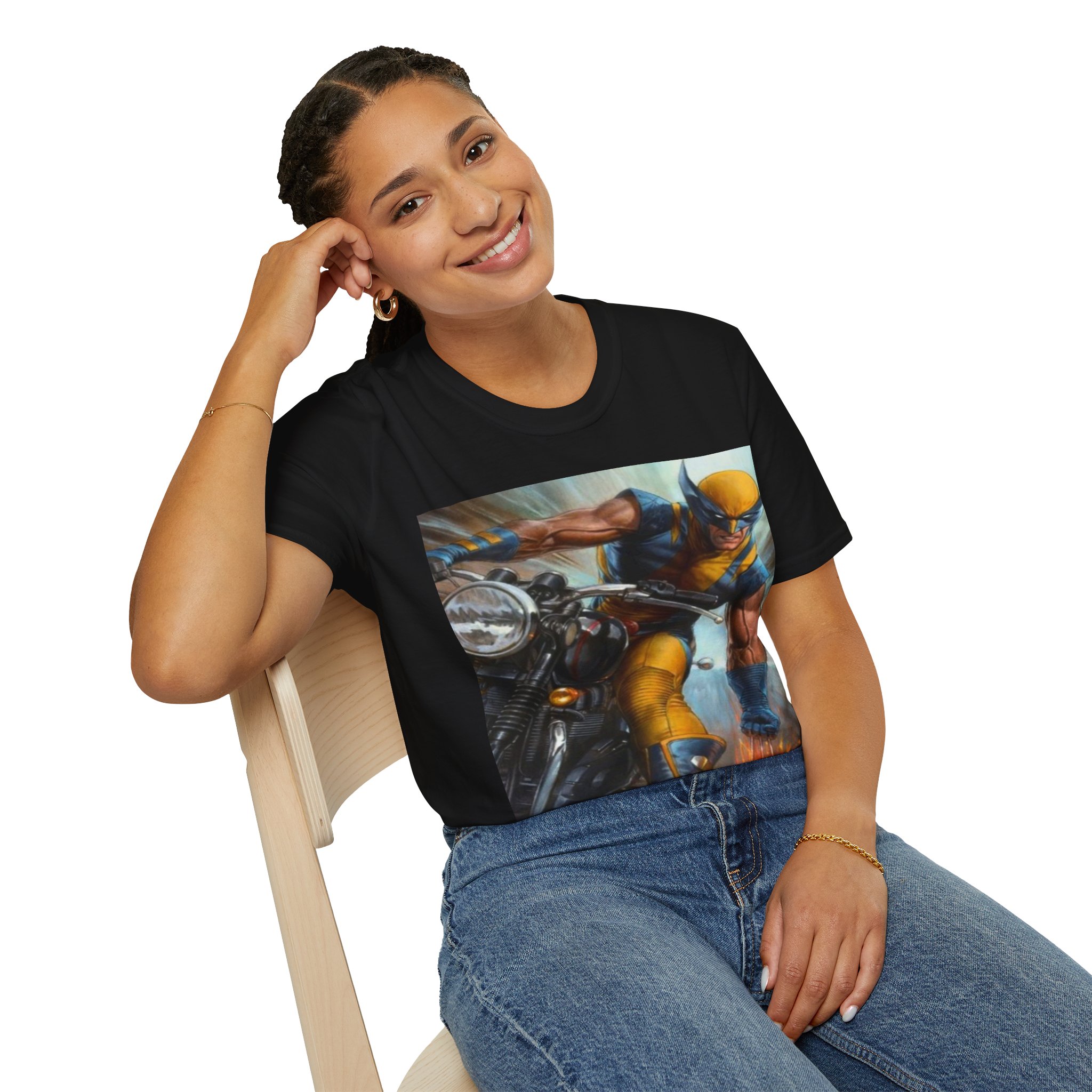 Wolverine Motorcycle Graphic T-Shirt — Vintage Comic Hero Tee - Image 7