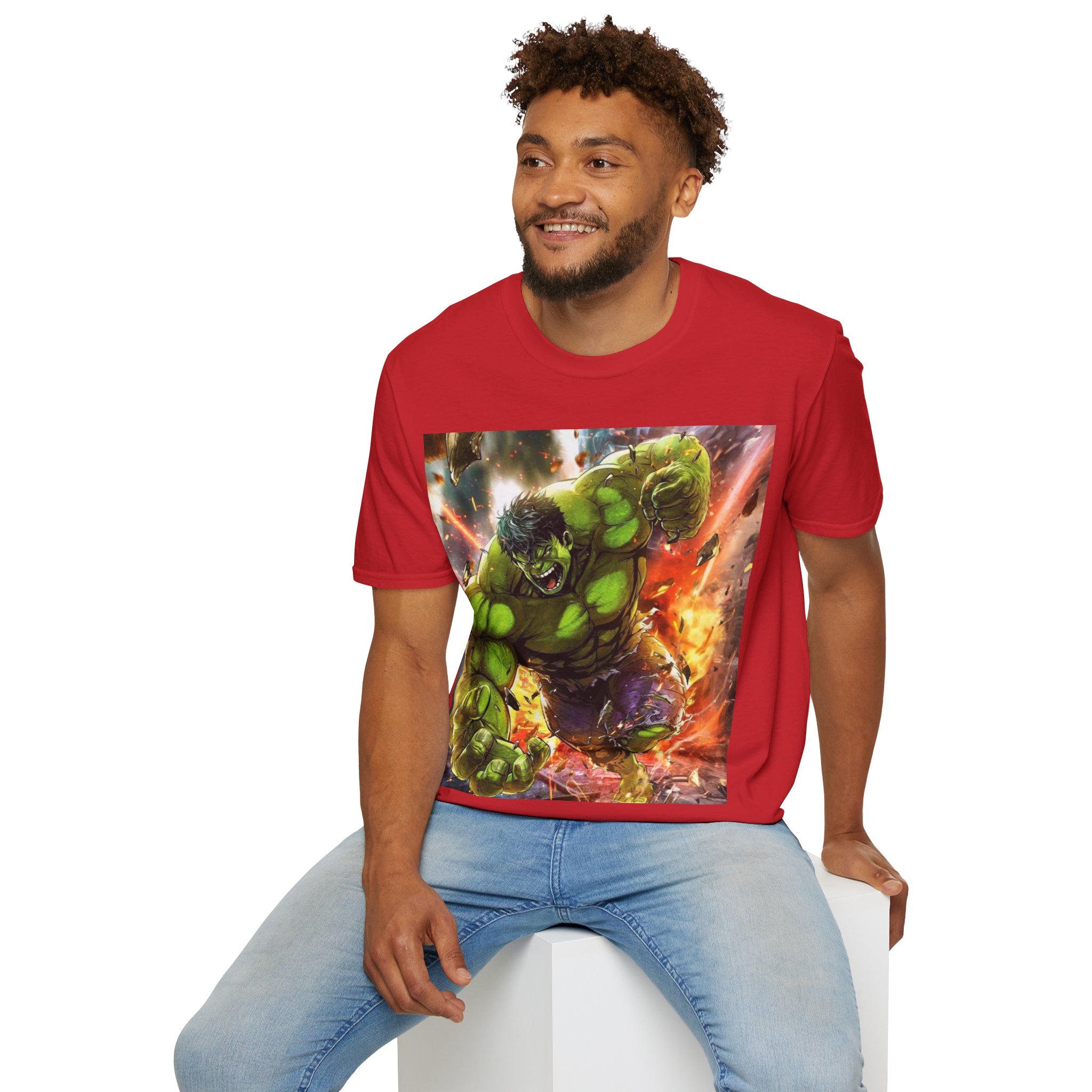 Hulk Smash Explosion Comic Art Graphic T‑Shirt - Image 35