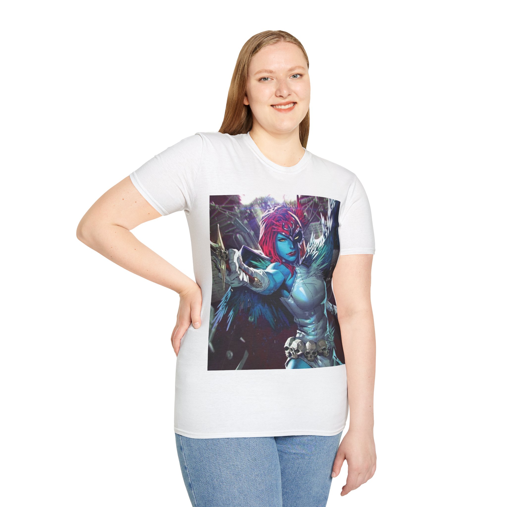Mystique Winged Warrior Blue Mutant Comic Graphic Tee - Image 13
