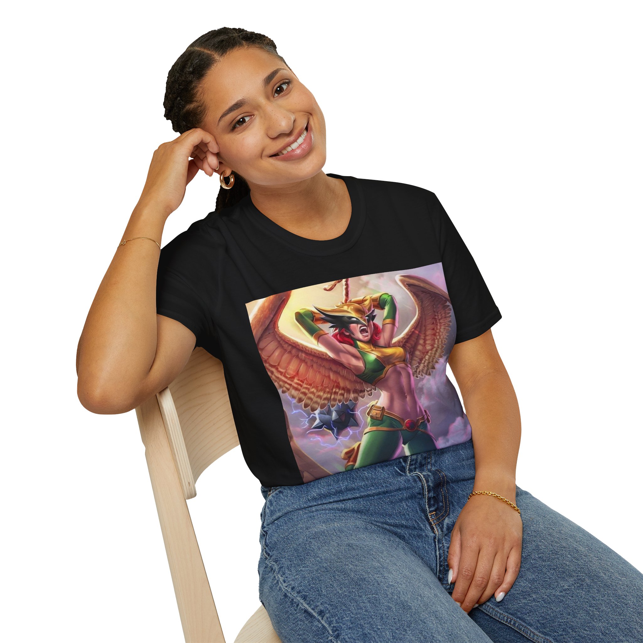 Hawkgirl Thunder Wings Battle Cry Graphic T‑Shirt - Image 7