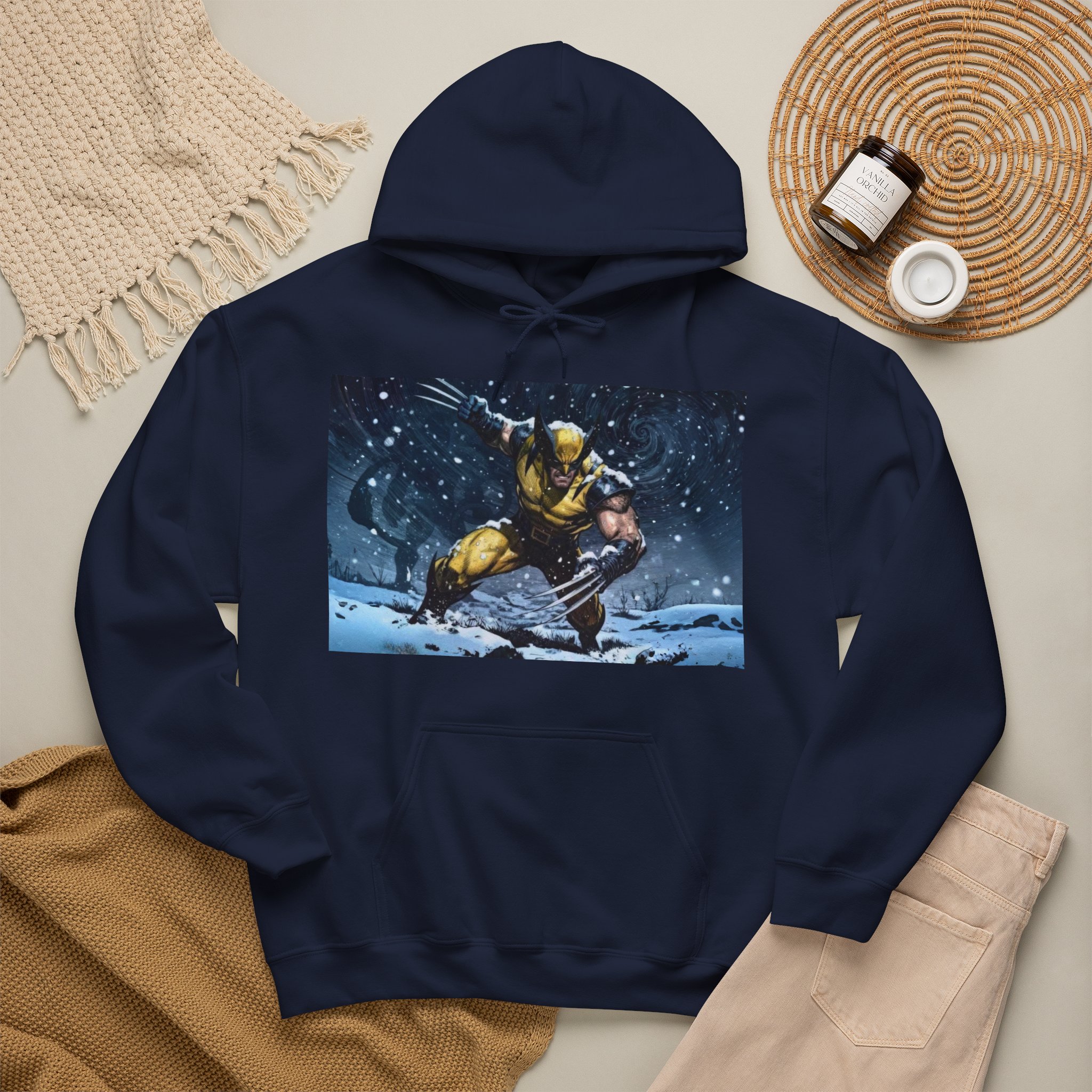 Wolverine Claws X‑Men Winter Comic Graphic Hoodie - Image 16