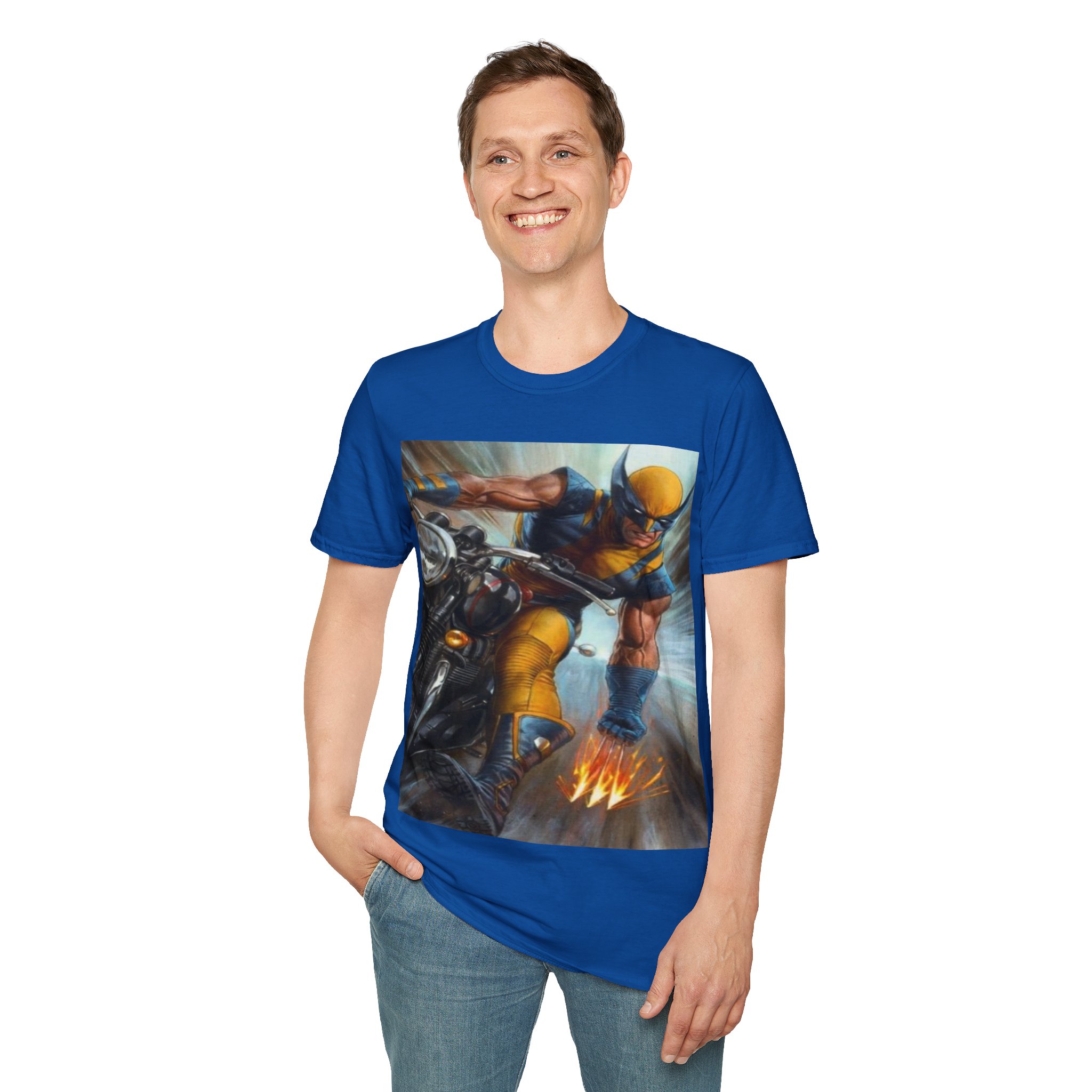 Wolverine Motorcycle Graphic T-Shirt — Vintage Comic Hero Tee - Image 23
