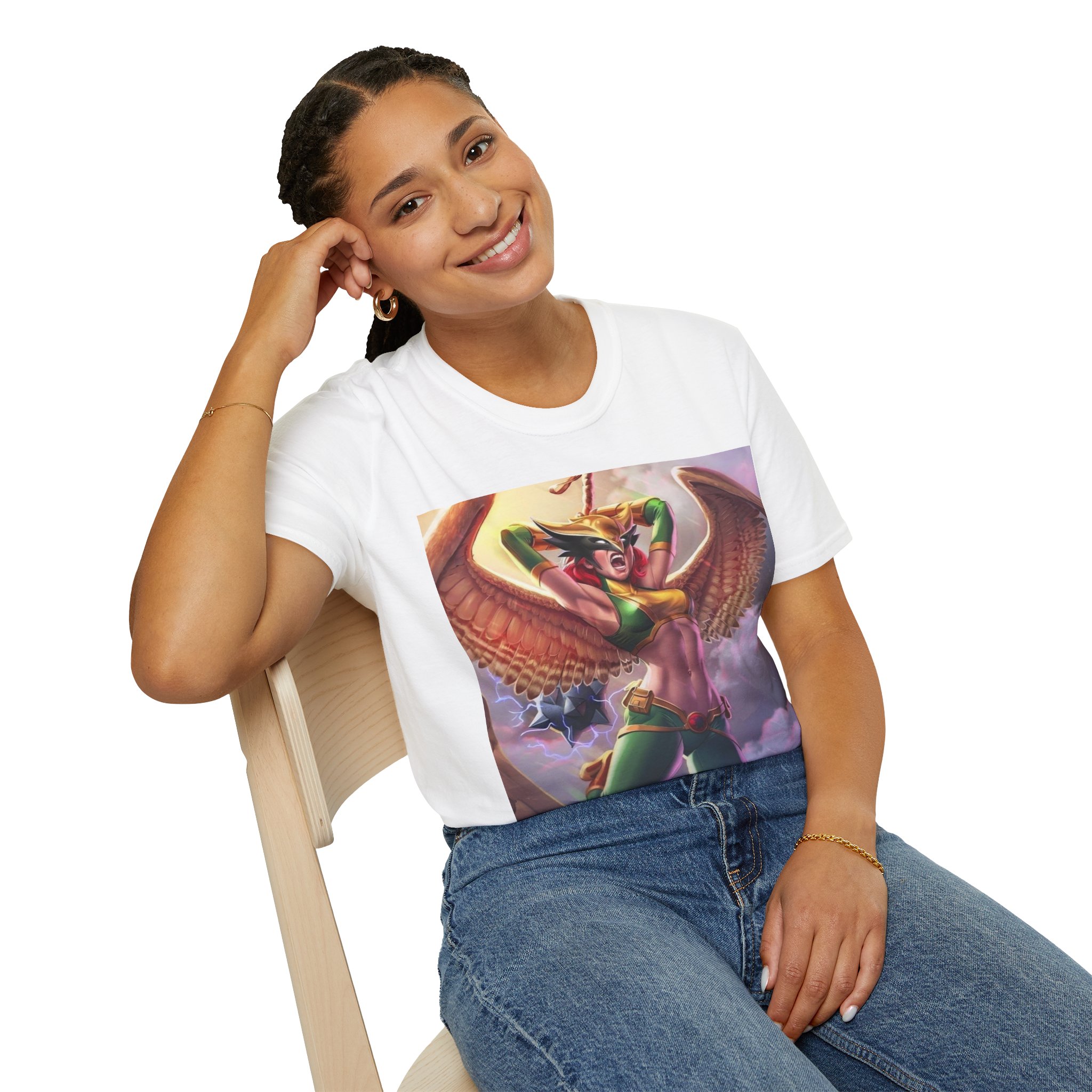 Hawkgirl Thunder Wings Battle Cry Graphic T‑Shirt - Image 16