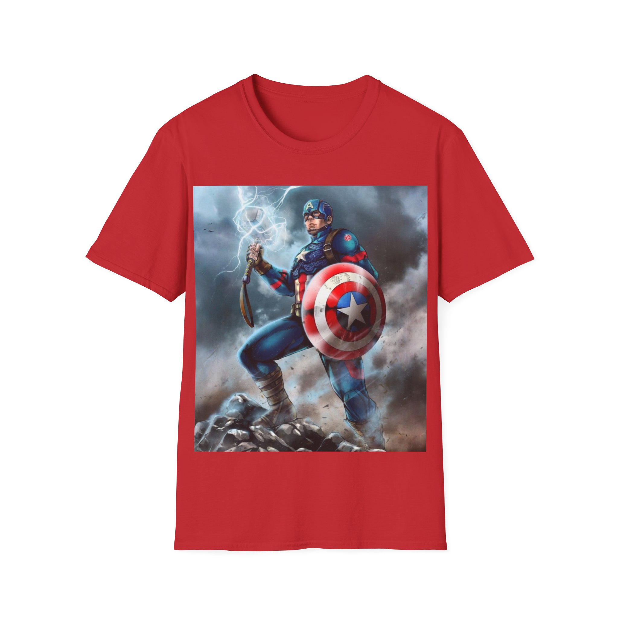Captain America Lightning Shield Hero Graphic Tee - Image 29