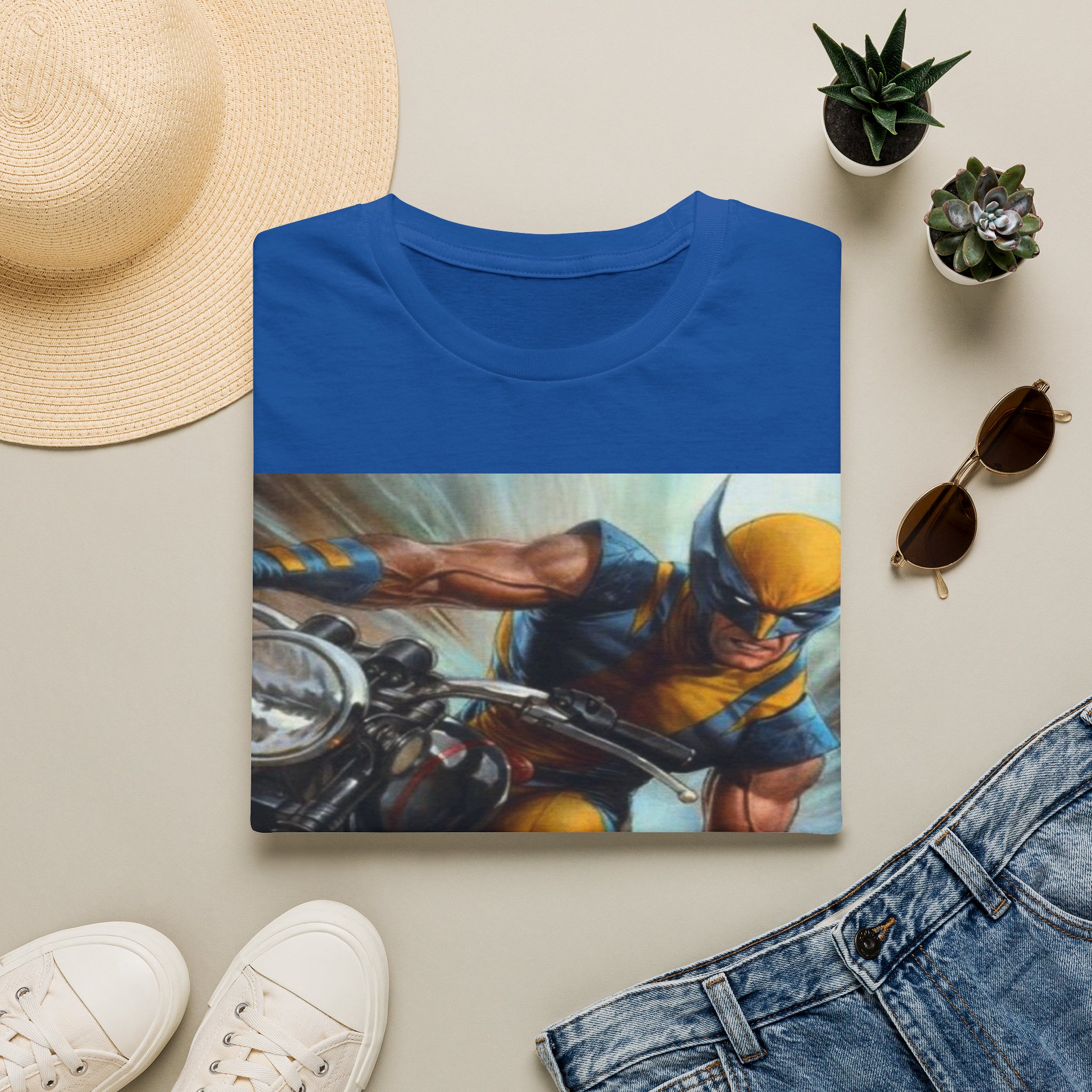 Wolverine Motorcycle Graphic T-Shirt — Vintage Comic Hero Tee - Image 19
