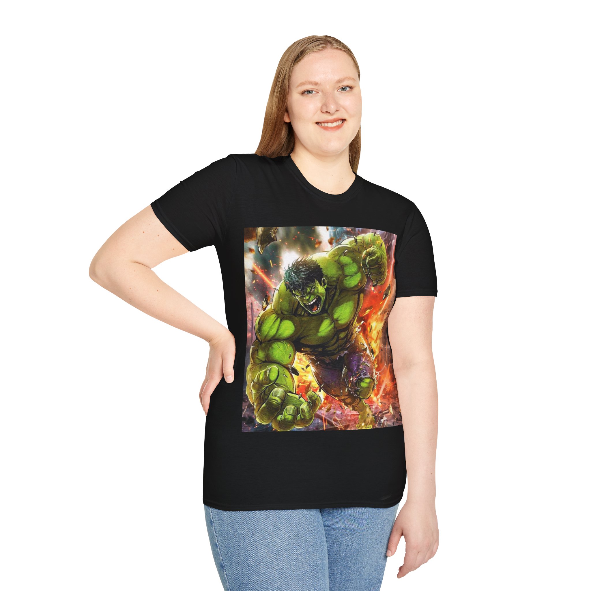 Hulk Smash Explosion Comic Art Graphic T‑Shirt - Image 4