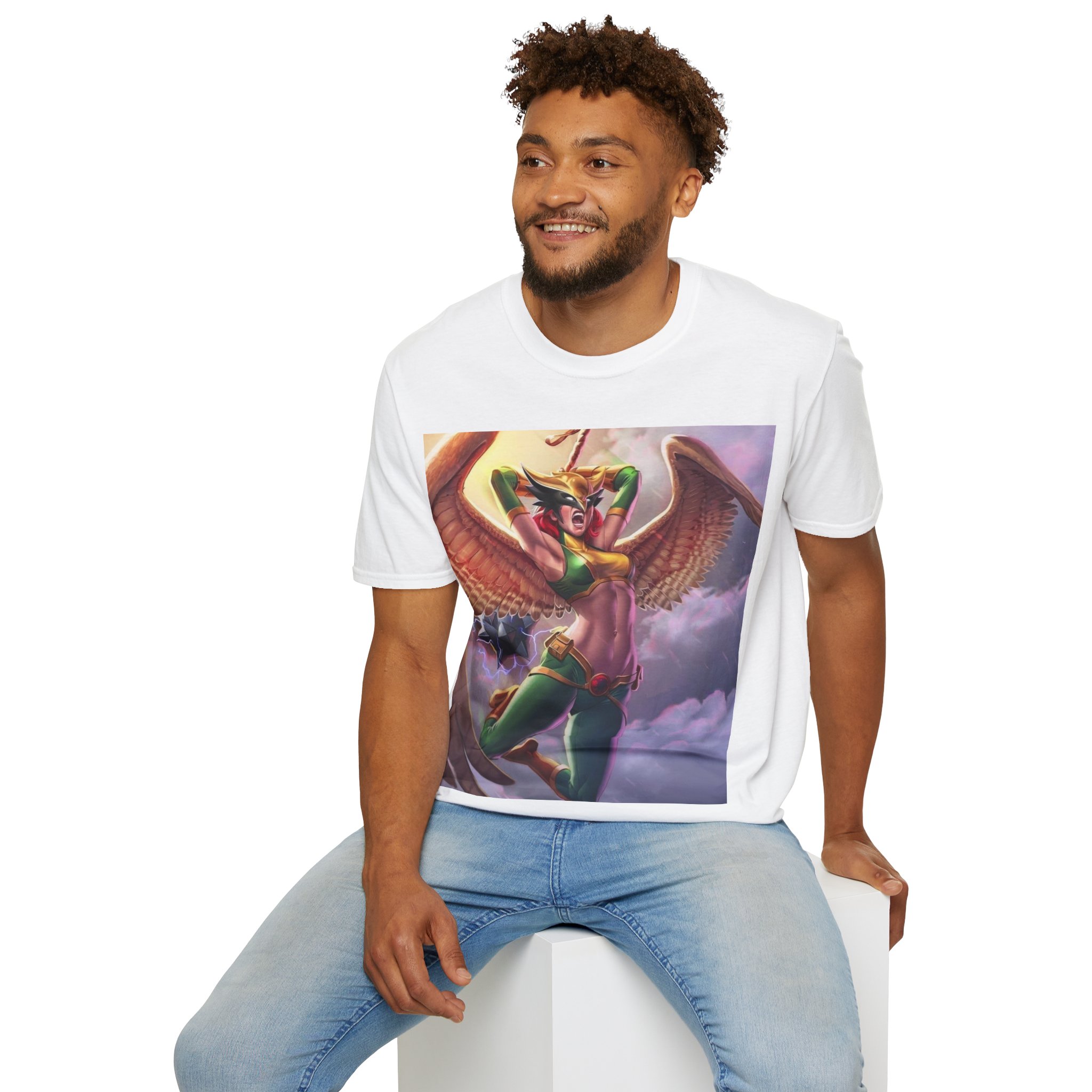 Hawkgirl Thunder Wings Battle Cry Graphic T‑Shirt - Image 17