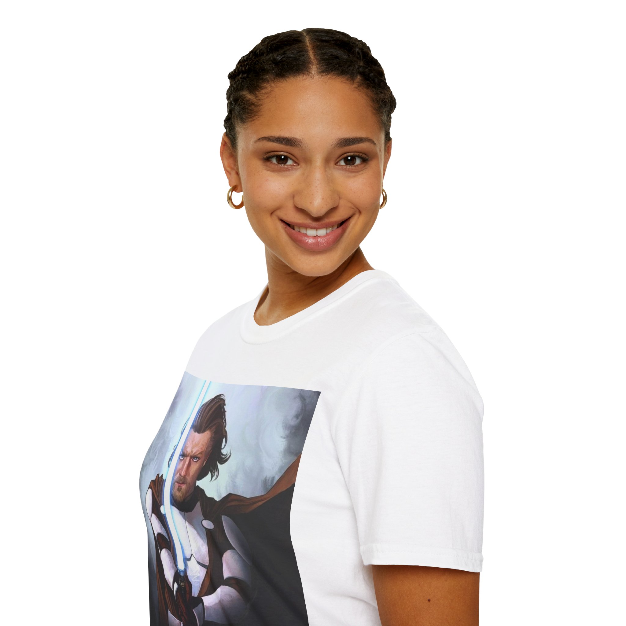 Obi‑Wan Kenobi Jedi Master Blue Saber Graphic Tee - Image 15