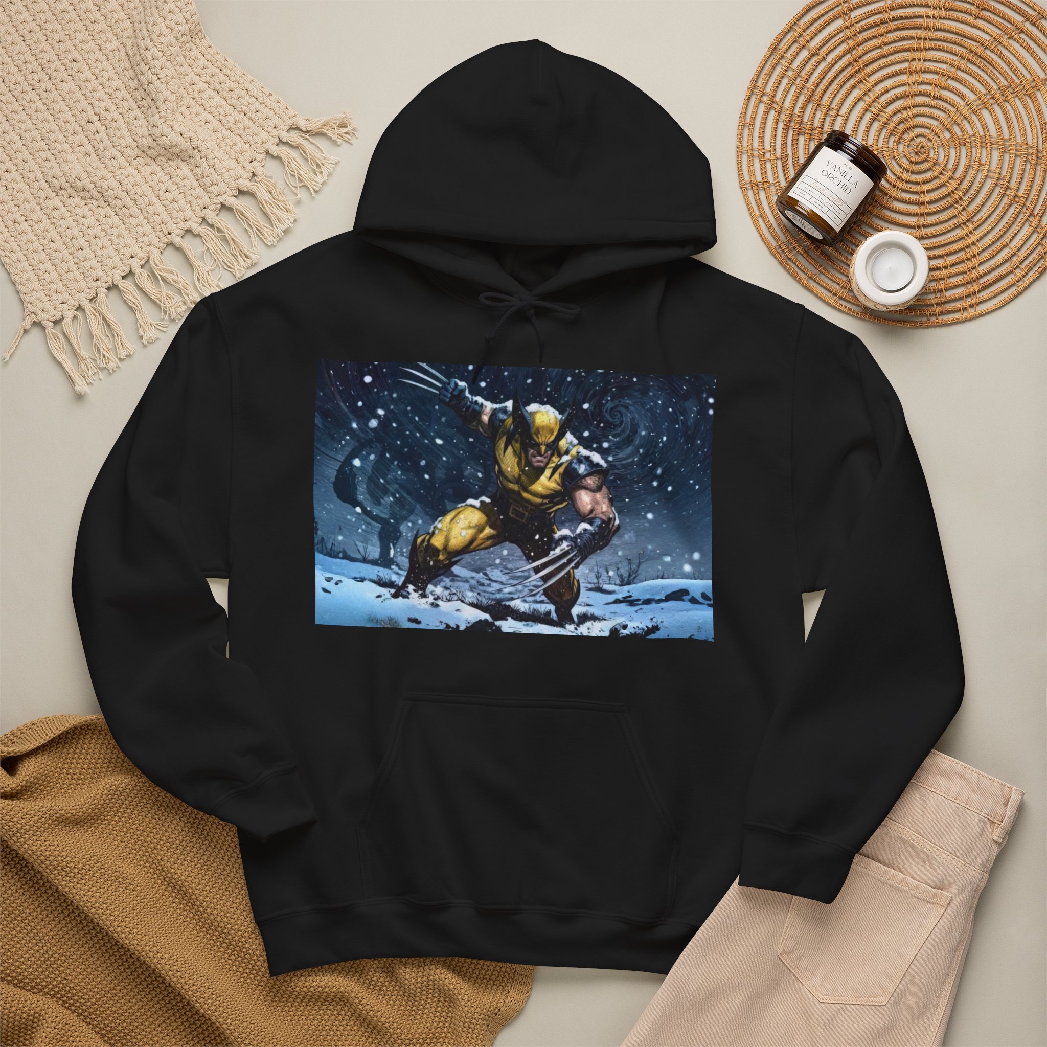 Wolverine Claws X‑Men Winter Comic Graphic Hoodie - Image 5